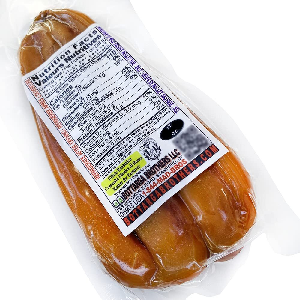 "&quotSardinian Gold"" - Authentic Sardinian Bottarga/Kosher - Appriox 5.04Oz
