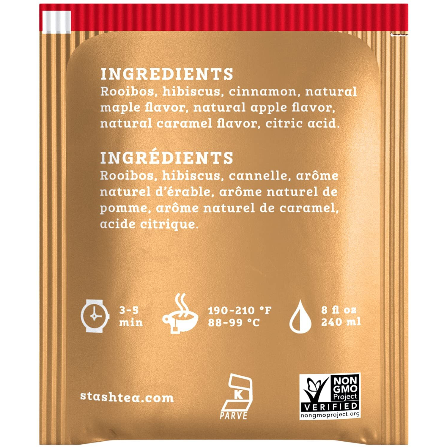 Stash Tea Maple Apple Cider Herbal Tea - Naturally Caffeine Free, Non-Gmo Project Verified Premium Tea With No Artificial Ingredients, 100 Count (Bulk Packaging)