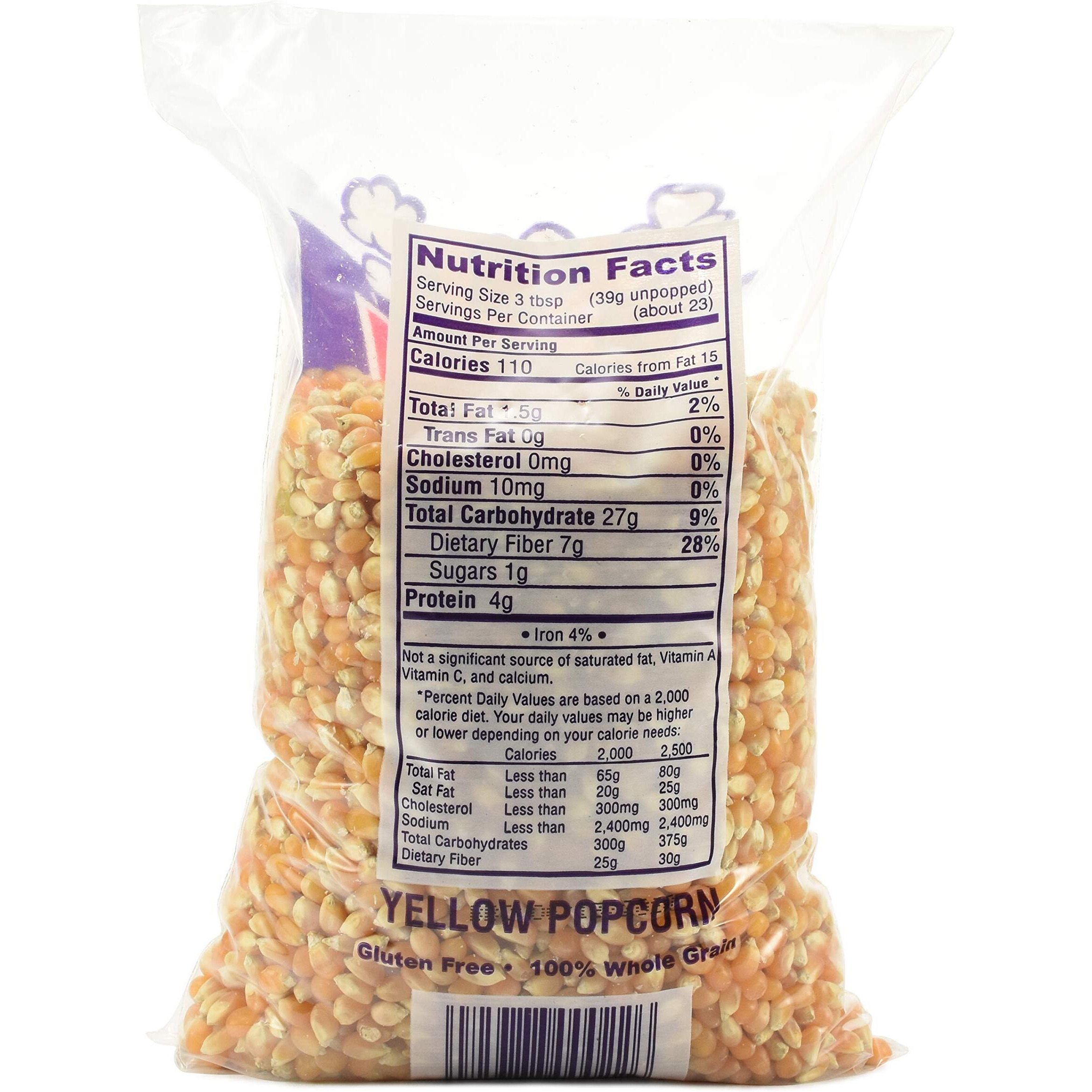 Snappy Yellow Popcorn Kernels, 2Lb Bags, 4 Pack