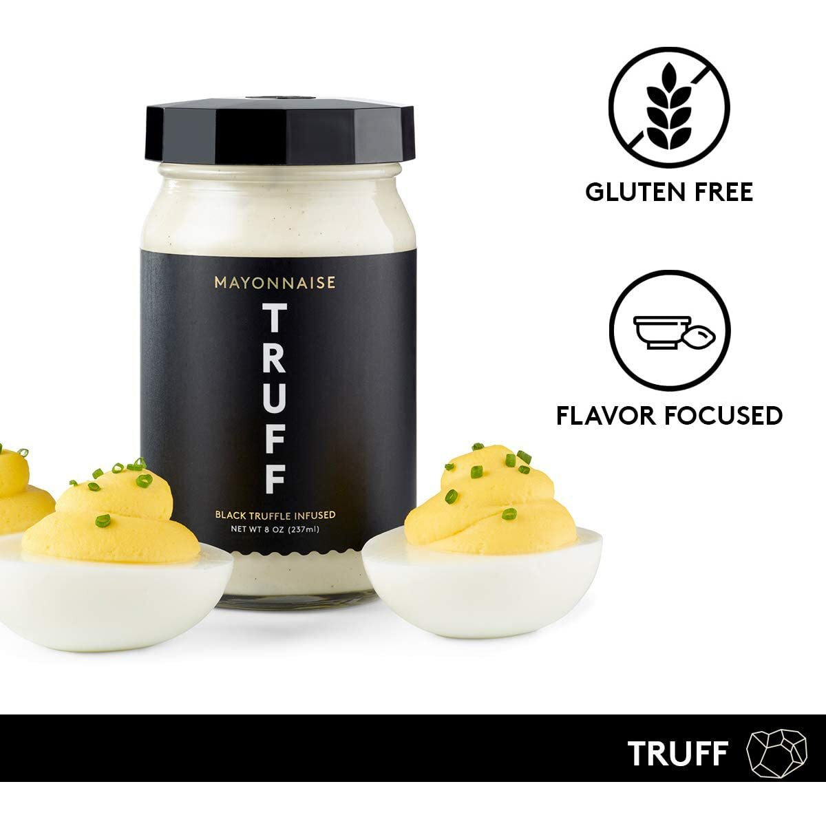 Truff Mayo, Gourmet Mayonnaise Made With Black Winter Truffles, Sunflower Oil And Cage-Free Eggs | Umami Flavor For Savory Spreads, Salads, Non-Gmo, Gluten Free | Original With Premium Box - Bundle Of 2