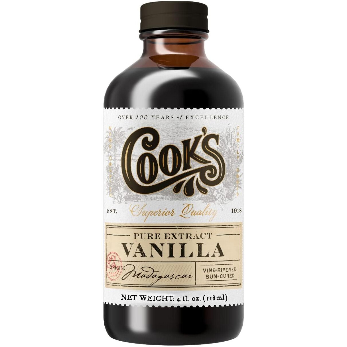Cook's, Choice Premium Quality Pure Vanilla Extract, 4 Oz