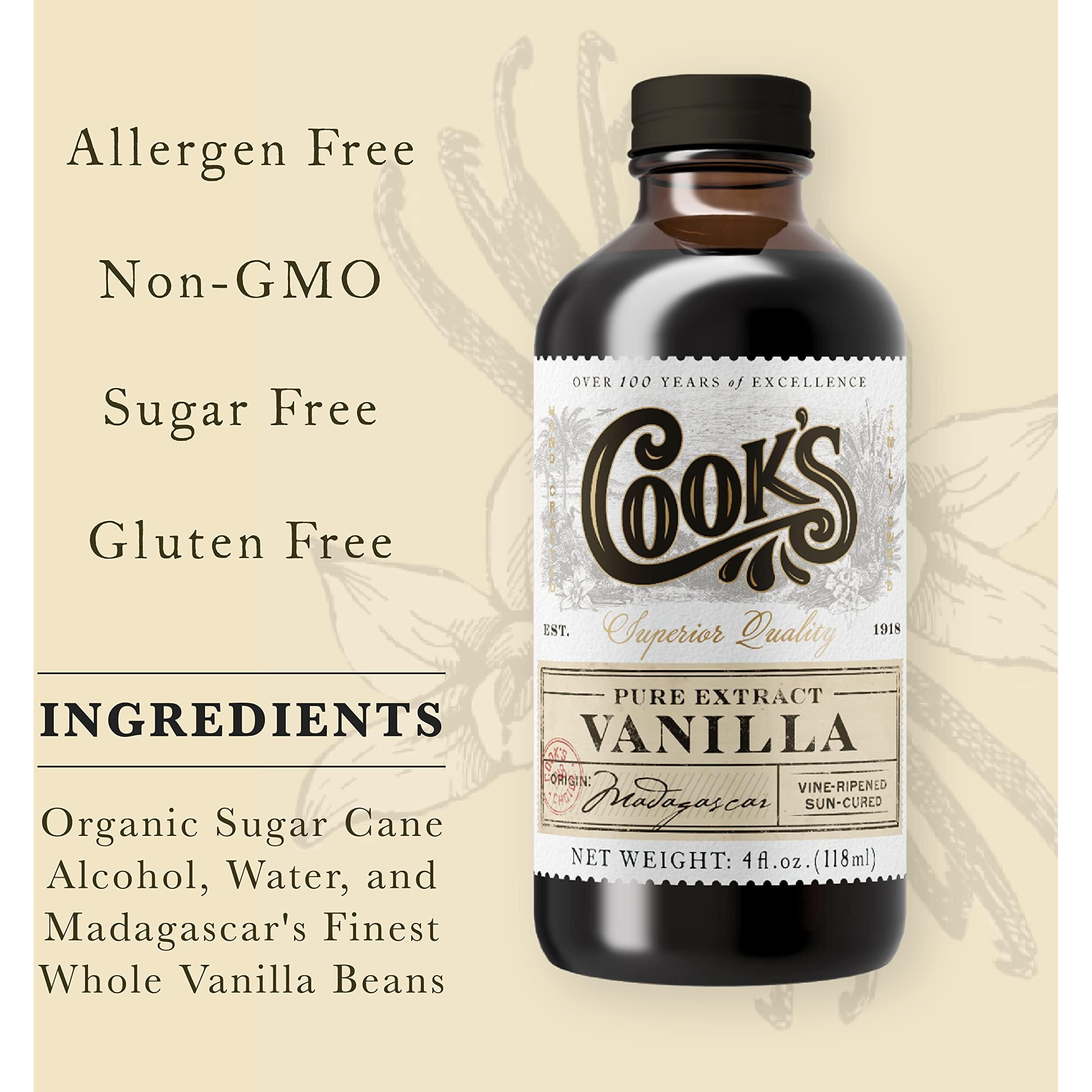 Cook's, Choice Premium Quality Pure Vanilla Extract, 4 Oz