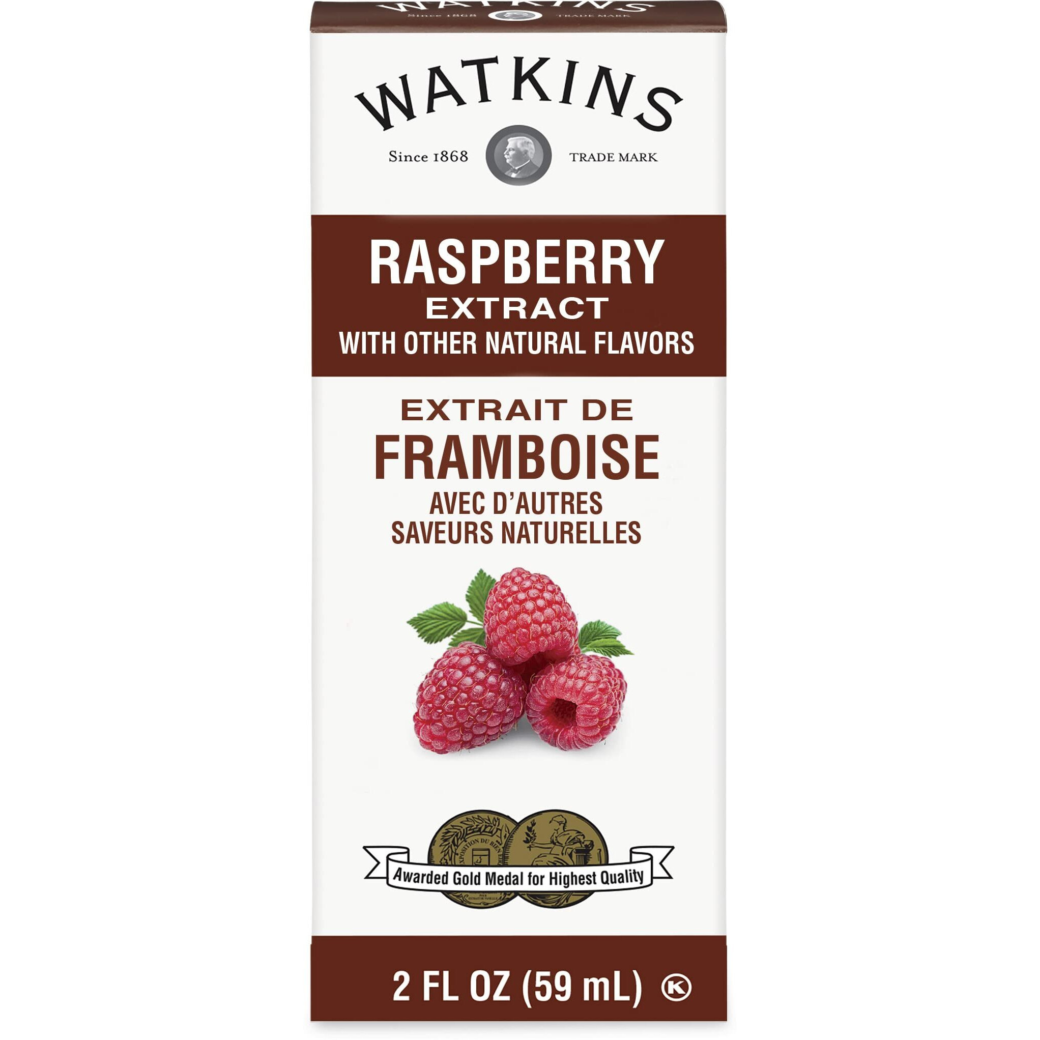 Watkins Raspberry Extract With Other Natural Flavors, 2 Oz. Bottles, Pack Of 6 (Packaging May Vary)