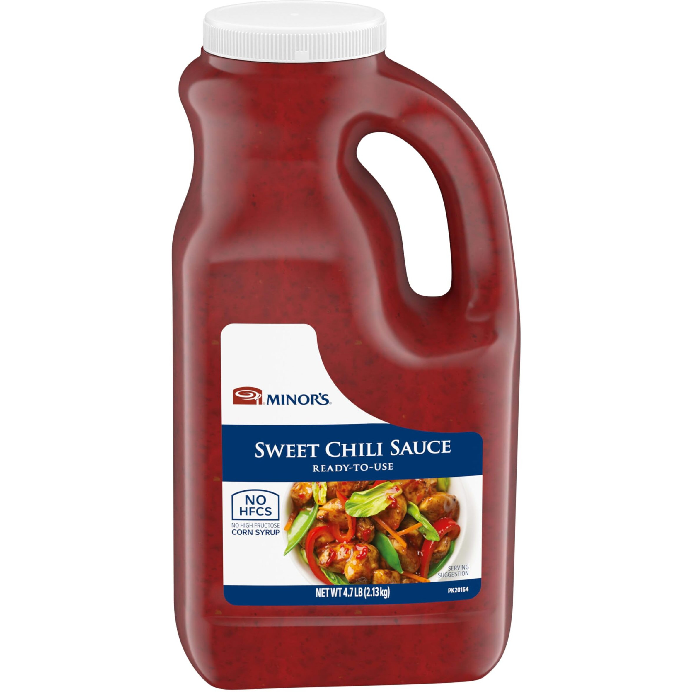 Minor's Vegan Sweet Chili Sauce, Sweet And Spicy Hot Sauce, Tangy Flavor For Wings, 4 Lb 11.2 Oz Jug