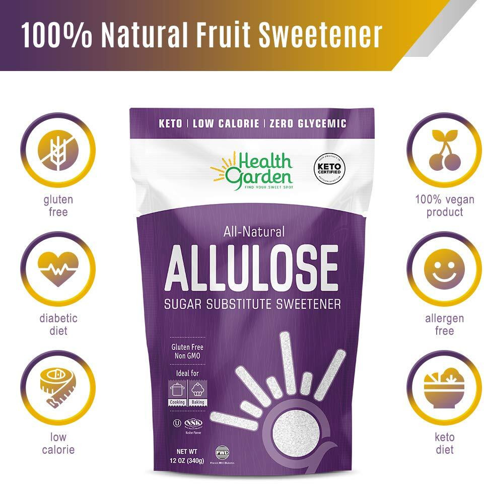 Health Garden Allulose Sweetener - Gluten And Sugar Free - Zero Net Carb - Non Gmo - Kosher - Keto Friendly (4.75 Lb)