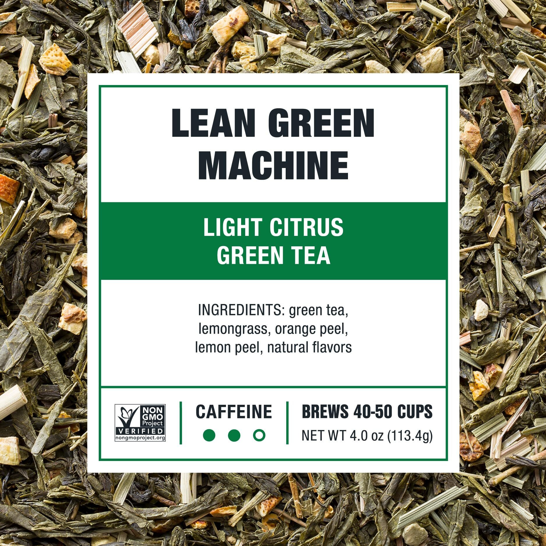 Tiesta Tea - Lean Green Machine, Light Citrus Green Tea, Premuim Loose Leaf Tea Blend, Medium Caffeinated Green Tea, 50 Cups - 4 Ounce Refillable Tin