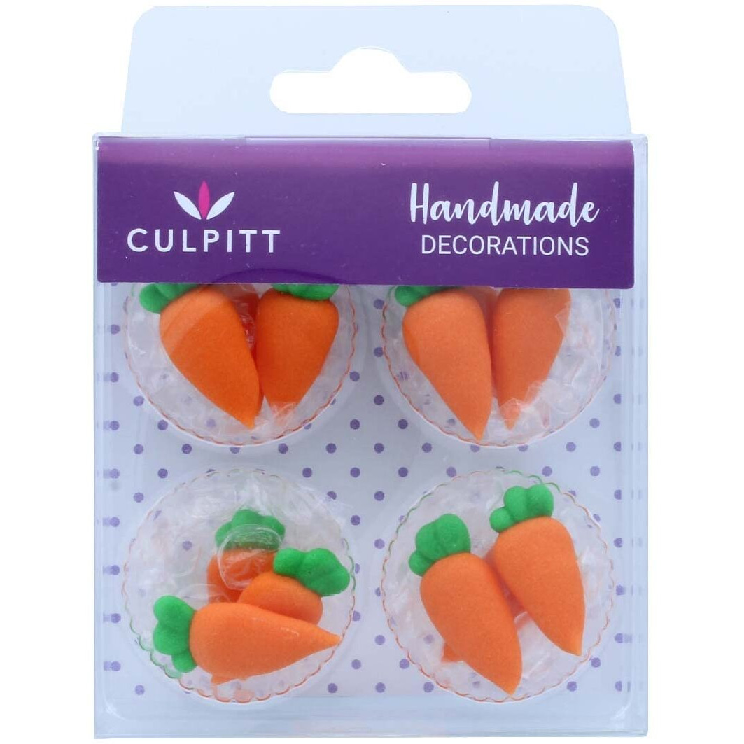 Culpitt 381 Carrot Sugar Pipings 12 Pack, 2.5 Centimetre, Orange