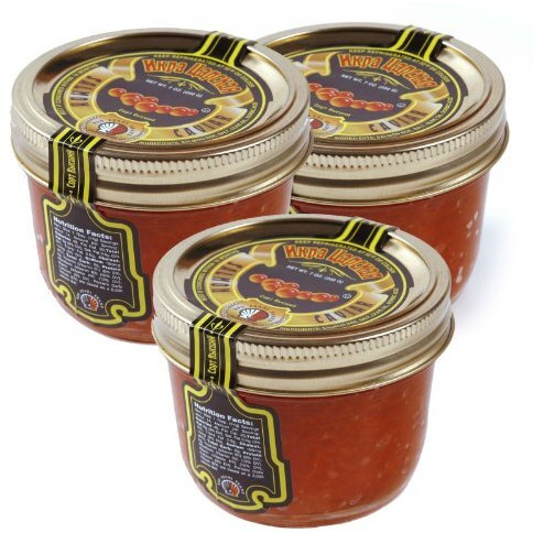 Tsar's Salmon (Red) Caviar 200 G (7 Oz.). Pack Of Three Jars