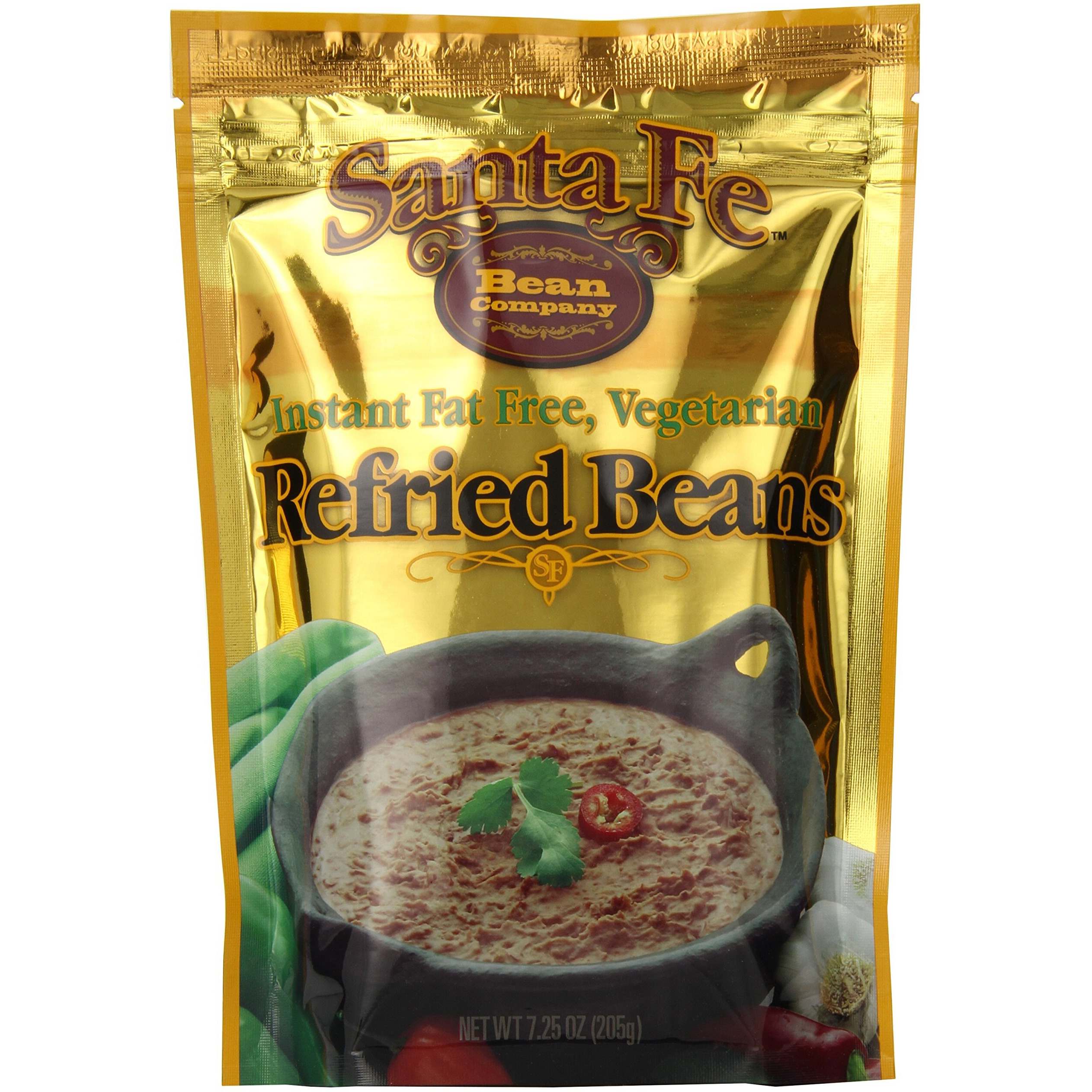 Santa Fe Bean Company Instant Fat Free Vegetarian Refried Beans 7.25-Ounce (Pack Of 8) Instant Vegetarian Refried Beans All Natural High In Fiber Fat Free Gluten-Free