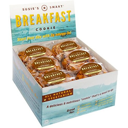 Susie's Smart Breakfast Cookie Healthy Omega-3S And Protein Rich Soft Chewy Home-Baked Cookie, Coconut/Banana, 64.26 Oz (Pack Of 18)