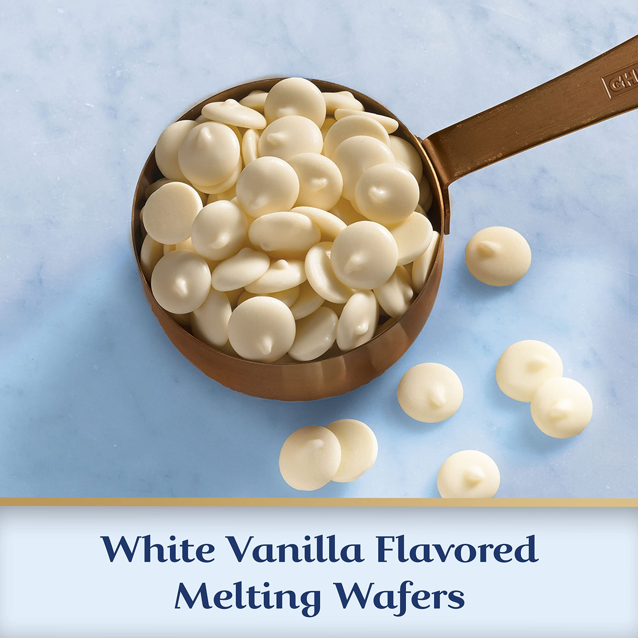 Ghirardelli White Vanilla Flavored Melting Wafers, 10 Oz Bag (6 Bags)