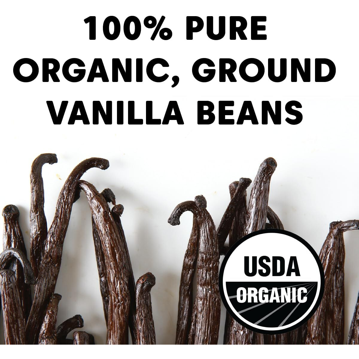 Wilderness Poets Pure Vanilla Powder - 100% Organic Ground Vanilla Beans - Tahitian Variety, Grade A | Potent, Super Aromatic, Perfect For Chefs, Baking, Ice Cream, Coffee Lattes, 1 Ounce (28 Grams)
