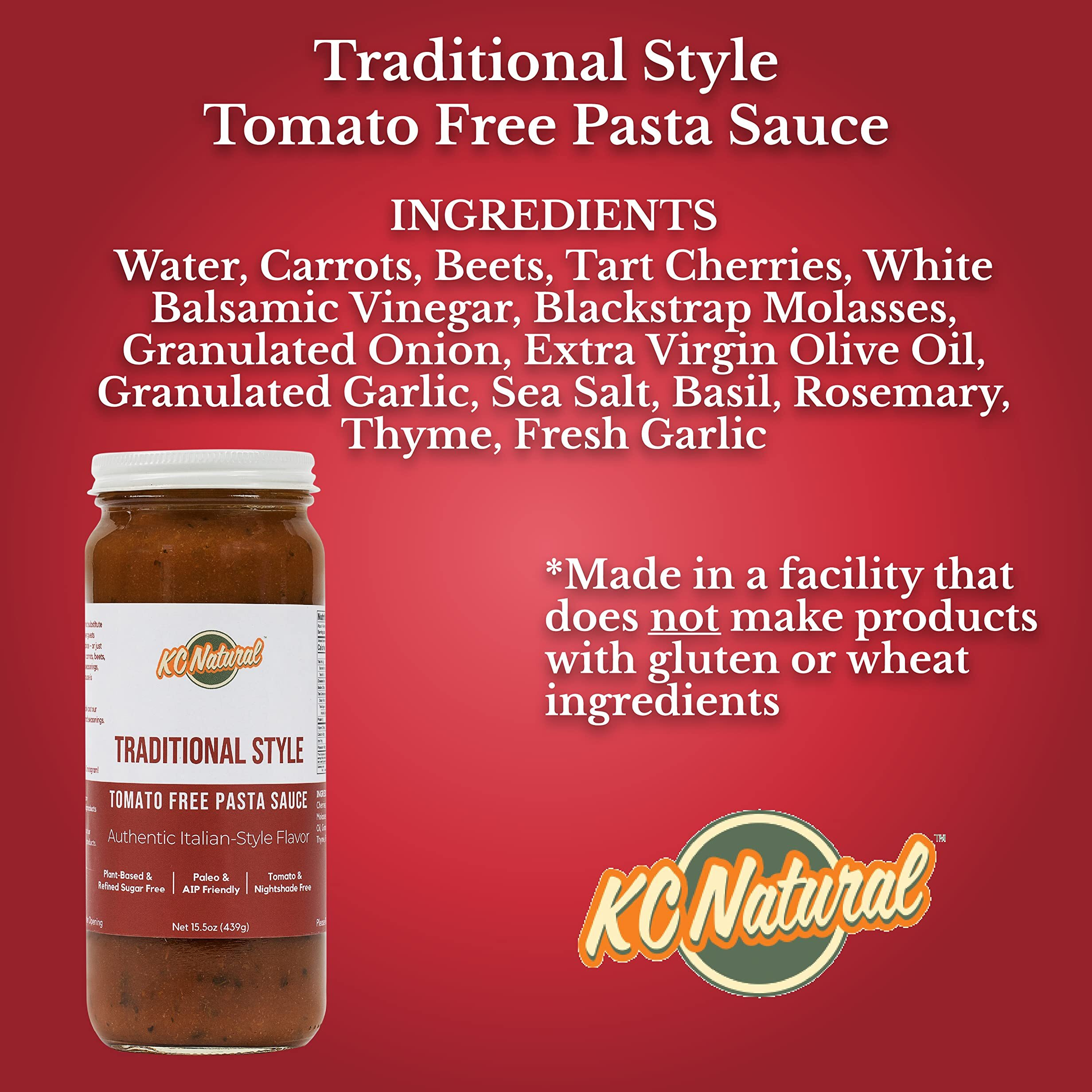 Kc Natural | Traditional Style Tomato Free Pasta Sauce | 280Mg Sodium (1-Pack, 1.00)