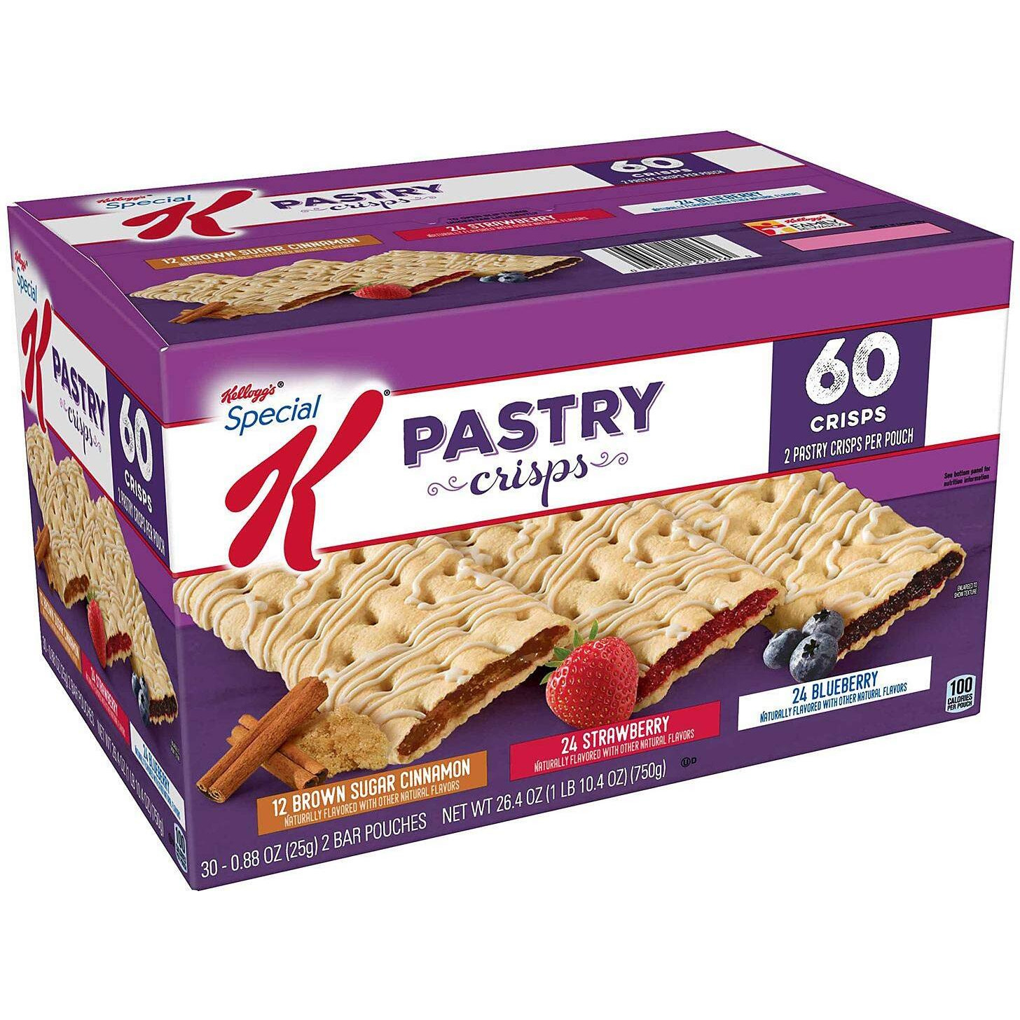 Kellogg's Special K Pastry Crisp 2 Pastry Crispper Pouch 30/0.88 Oz Net Wt 26.4 Oz,, ()