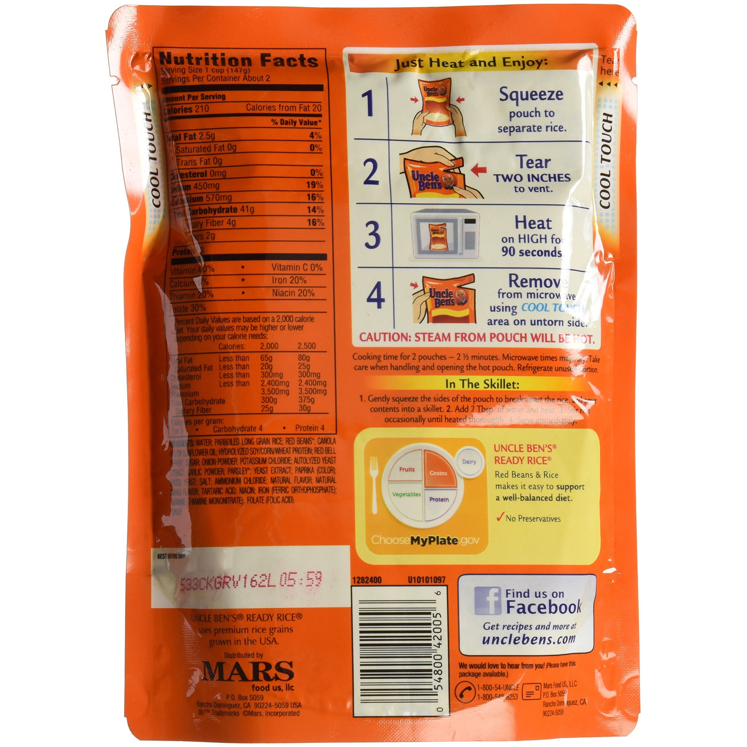 Uncle Ben's, Ready Rice, Red Beans & Rice, 8.5Oz (Pack Of 6)