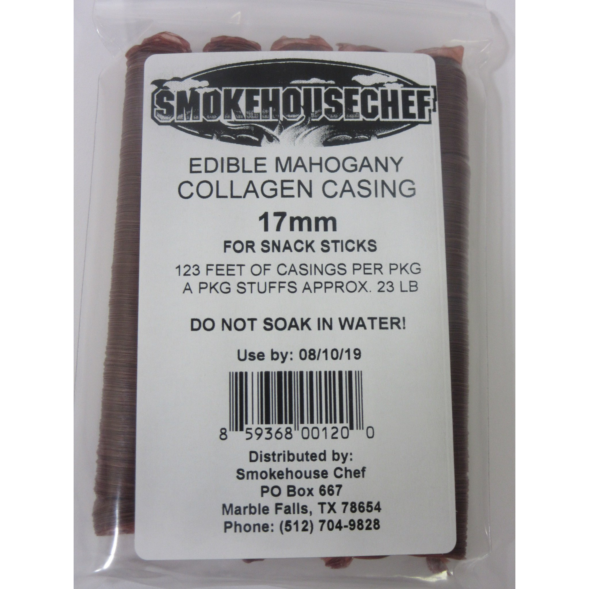 17 Mm Slim Snack Stick Casings For Homemade Snack Slim Jim Sausage. Just Add Beef, Venison, Pork Etc. Enough Casings For 23 Lbs Of Meat. 5 Strands Per Pack. Beef Collagen Product. Usa