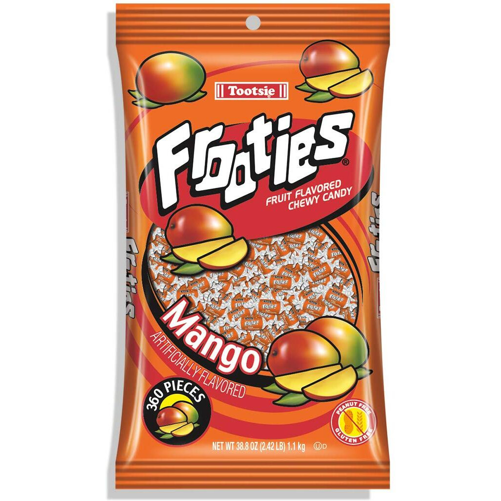 Mango Frooties - Tootsie Roll Chewy Candy - 360 Piece Count, 38.8 Oz Bag