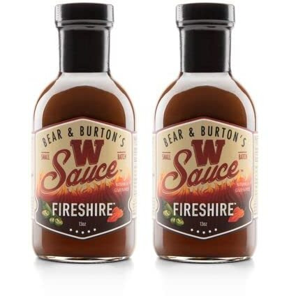 Bear And Burtons W Sauce Fireshire | Spicy Worcestershire Sauce For Bold Flavors | Perfect Steak Marinade And Dressing Add-In | 12 Oz - Pack Of 2