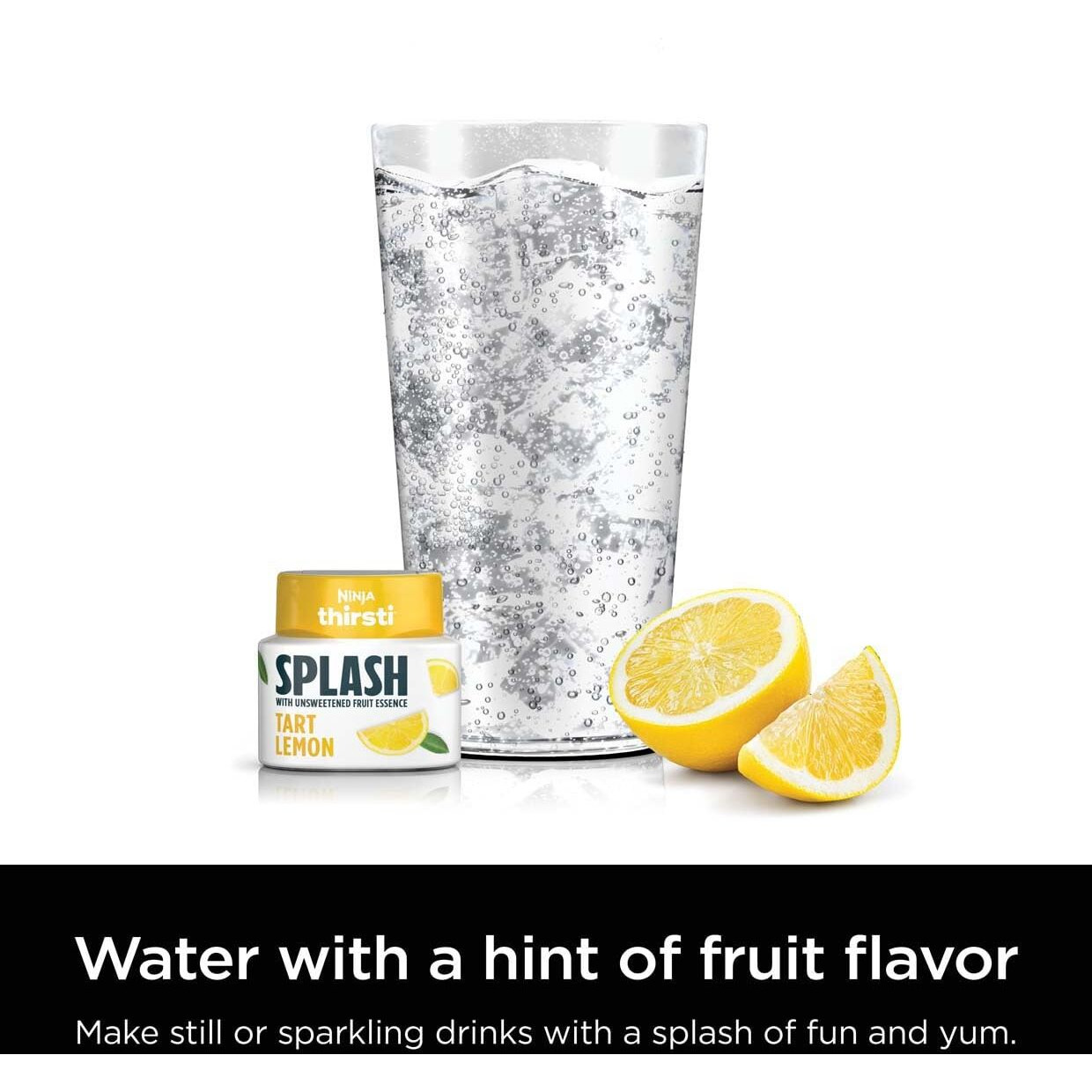 Ninja Thirsti Flavored Water Drops, Splash With Unsweetened Fruit Essence, Tart Lemon, 3 Pack, Zero Calories, Zero Sugar, Zero Sweeteners, 2.07 Fl Oz, Makes 20, 12Oz Drinks, Wcflemnam
