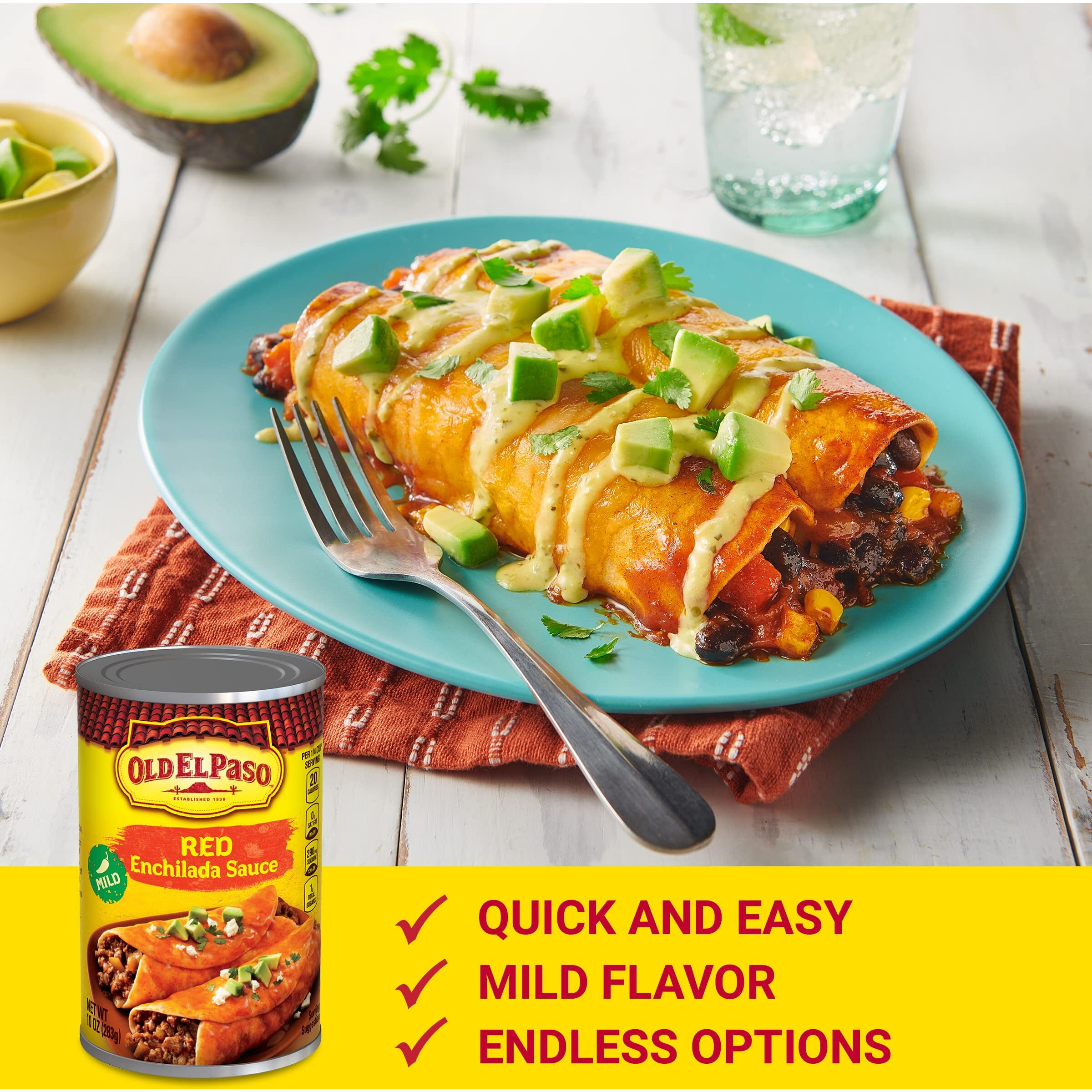 Old El Paso Mild Red Enchilada Sauce, 1 Ct., 10 Oz. (Pack Of 12)