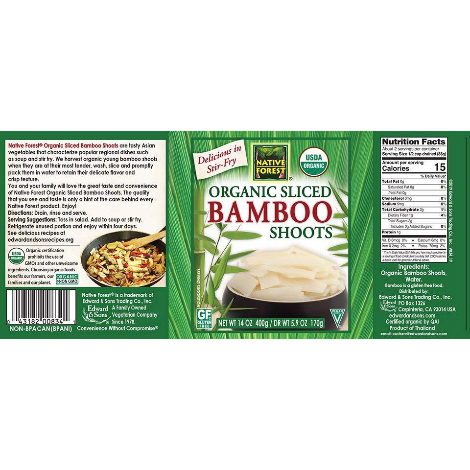 Native Forest Organic Sliced Bamboo Shoots, 14 Ounce Cans (Pack Of 6)