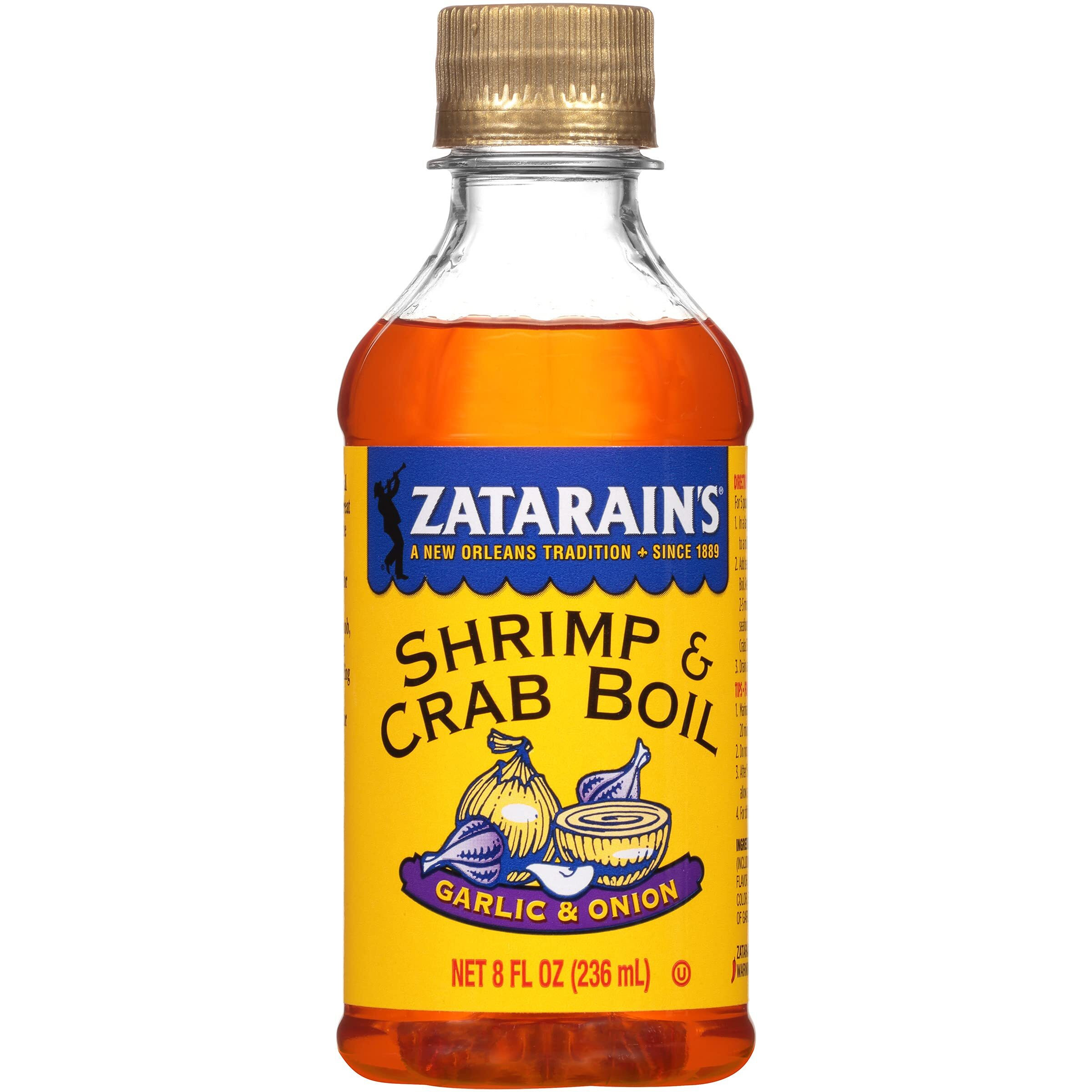 Zatarain's Garlic & Onion Shrimp & Crab Boil, 8 Fl Oz (Pack Of 12)