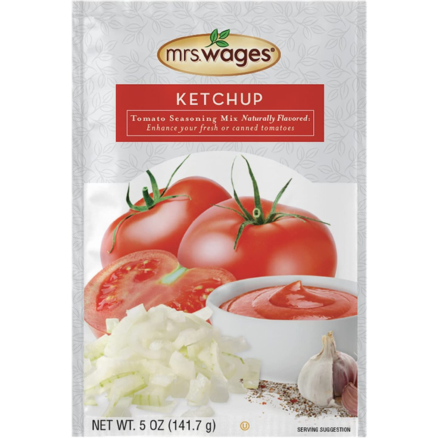 Mrs. Wages Ketchup Mix, Easy-To-Use, Enhance Your Tomatoes, Makes Ketchup In Bulk, Easy To Freeze Or Serve Fresh, 5 Oz Packet (Value Pack Of 6)