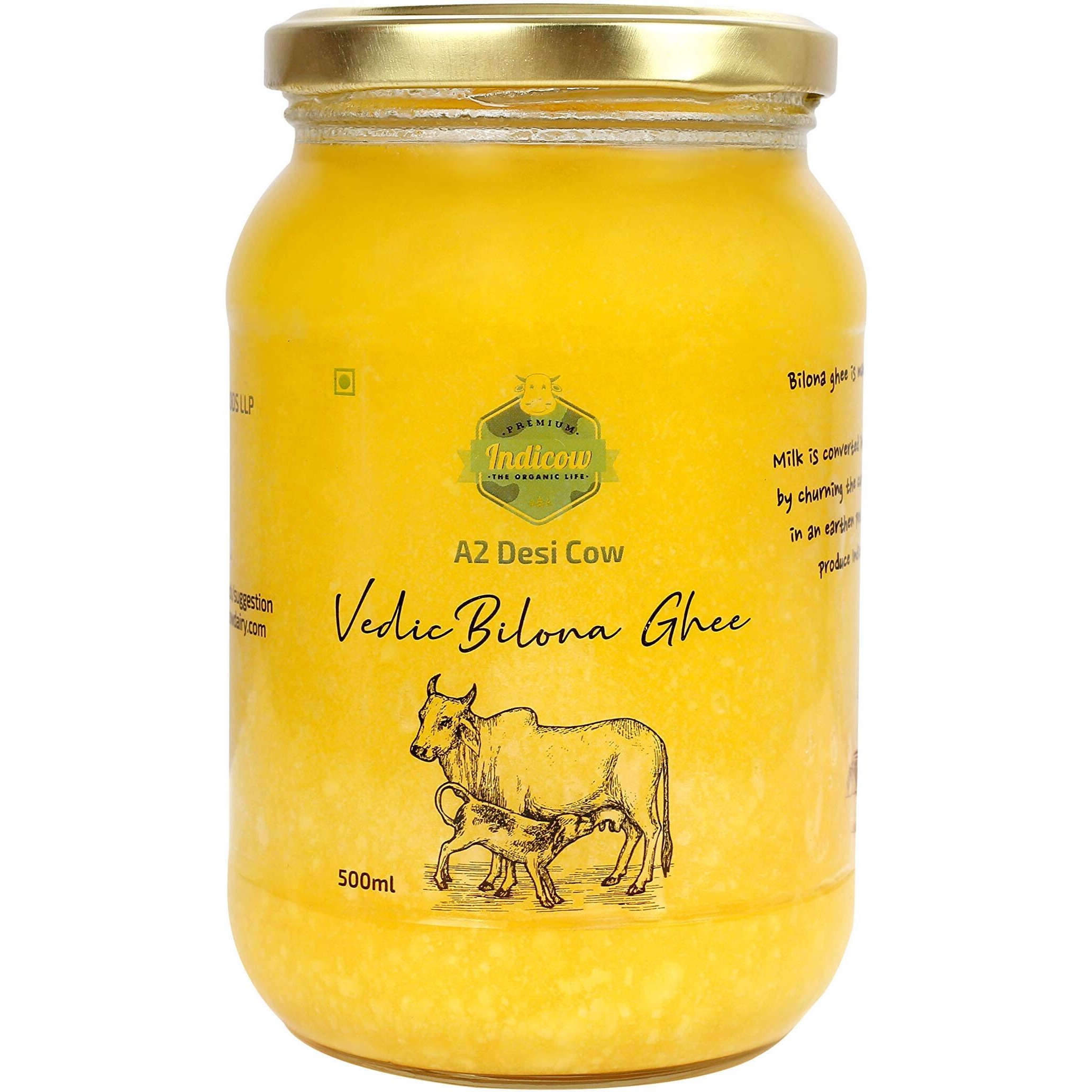 Indicow Farms A2 Cow Ghee (A2 Cow (Sahiwal), 500Ml)