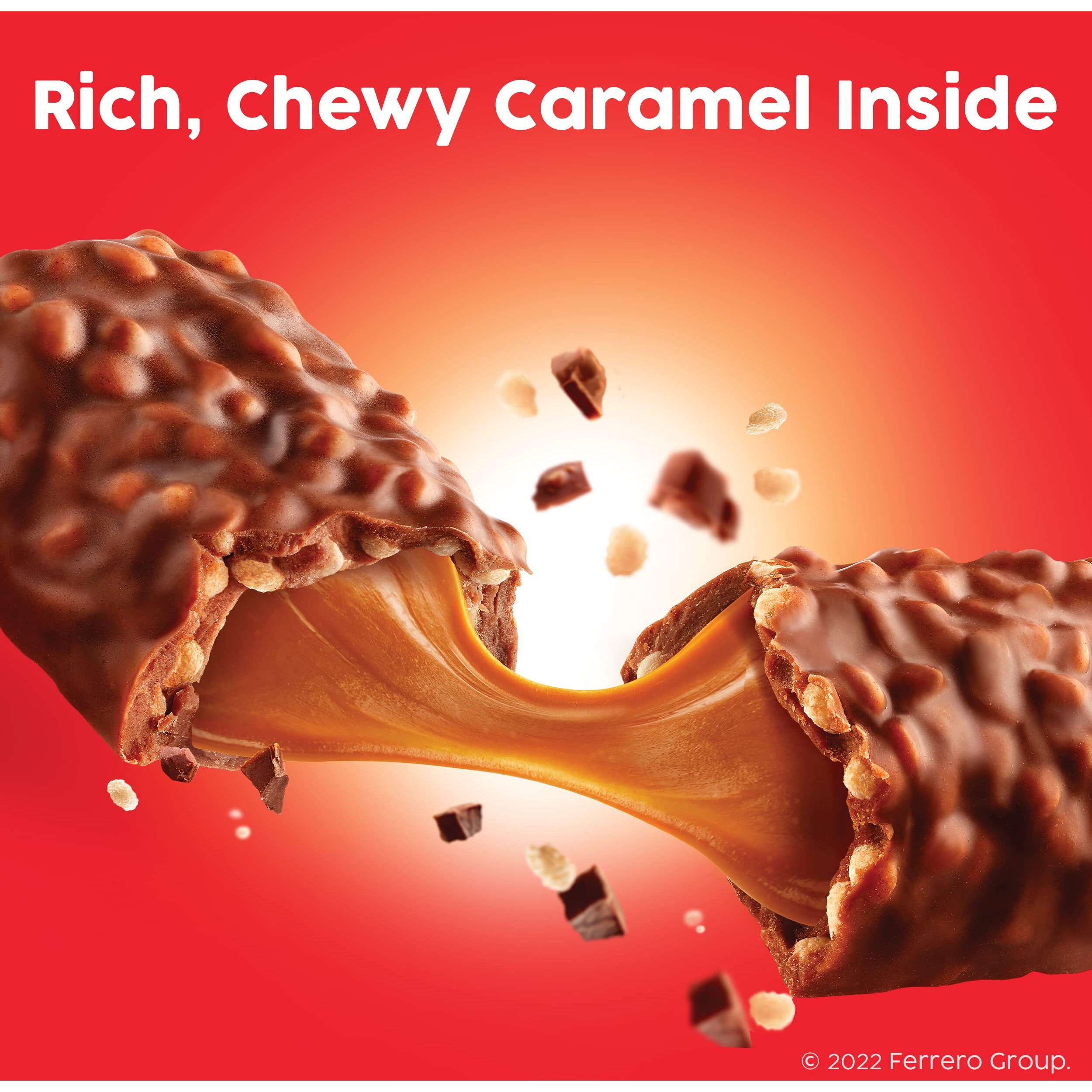 100 Grand Crispy Milk Chocolate With Caramel, Share Size Individually Wrapped Candy Bars, 2.2 Oz Each, Bulk 24 Count Box