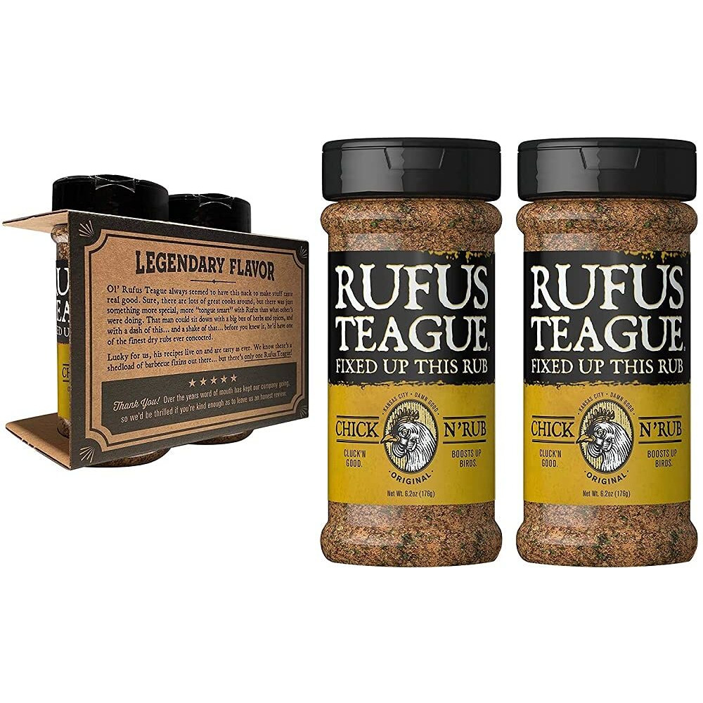 Rufus Teague - Chick N' Rub - Premium Bbq Rub - 6.2Oz Bottles - 2 Pack