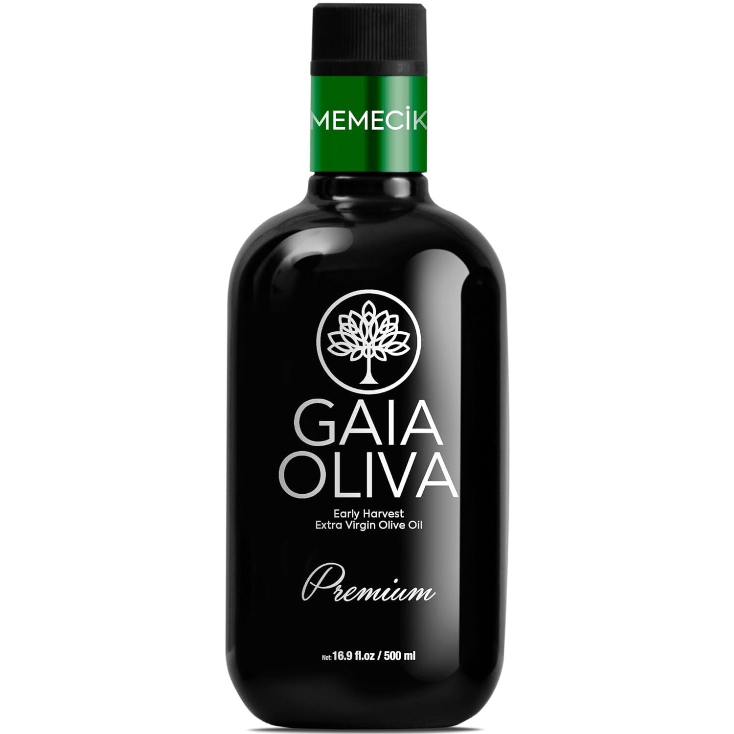 Gaia Oliva Cold Press Extra Virgin Olive Oil, Early Harvest Robust Fresh Premium Olive Oil From Aegean Region, Aeite De Oliva Extra Virgen (16.9 Fl Oz)