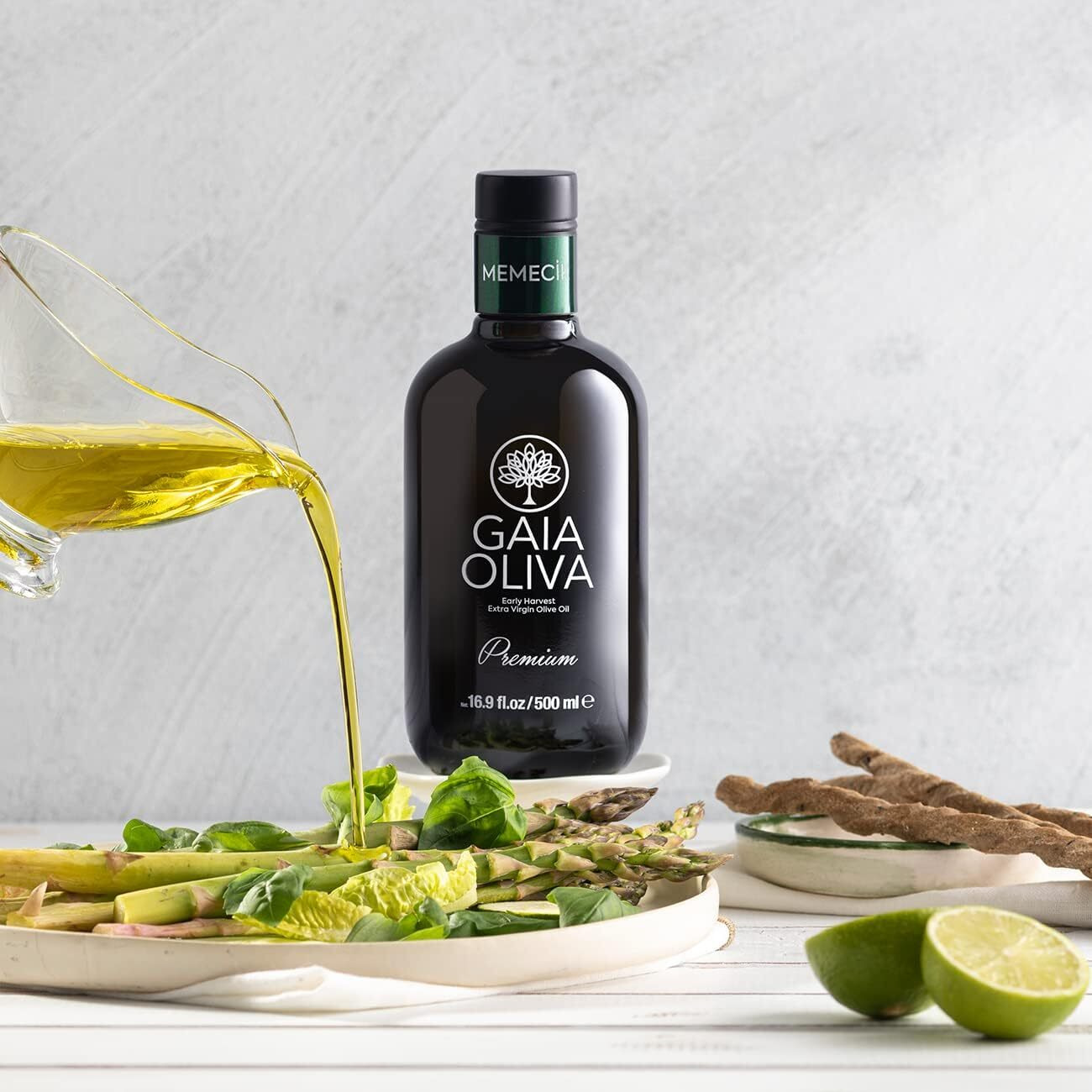 Gaia Oliva Cold Press Extra Virgin Olive Oil, Early Harvest Robust Fresh Premium Olive Oil From Aegean Region, Aeite De Oliva Extra Virgen (16.9 Fl Oz)