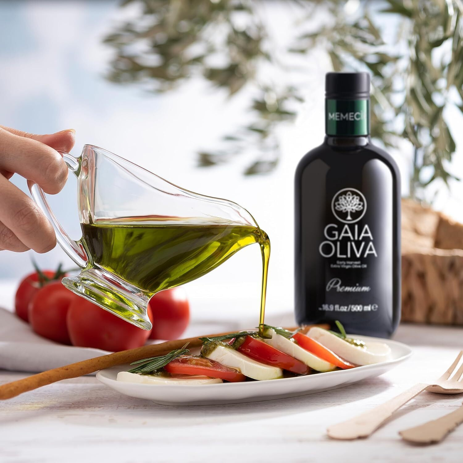 Gaia Oliva Cold Press Extra Virgin Olive Oil, Early Harvest Robust Fresh Premium Olive Oil From Aegean Region, Aeite De Oliva Extra Virgen (16.9 Fl Oz)