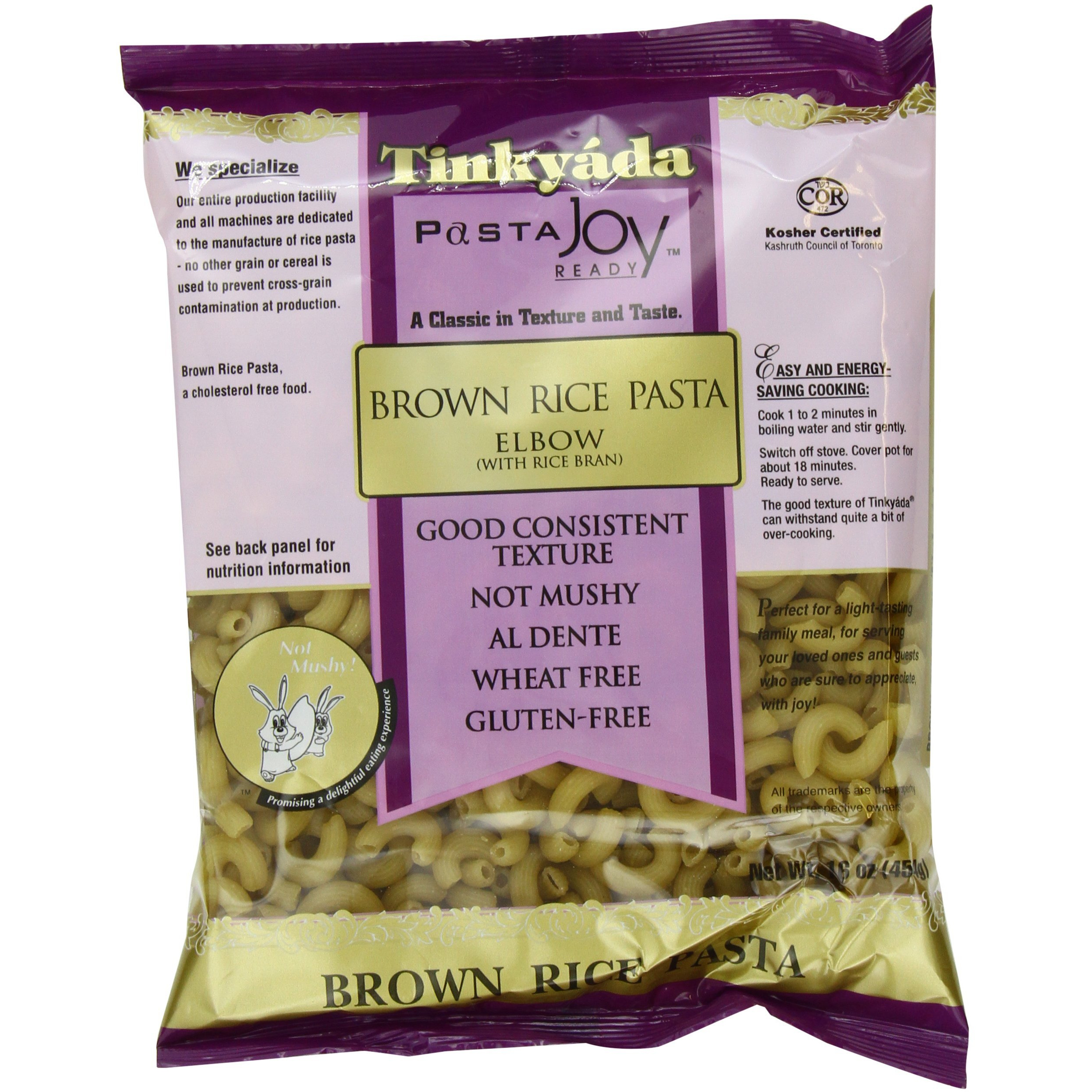 Tinkyada Brown Rice Pasta, Elbows, 16 Ounce (Pack Of 12)