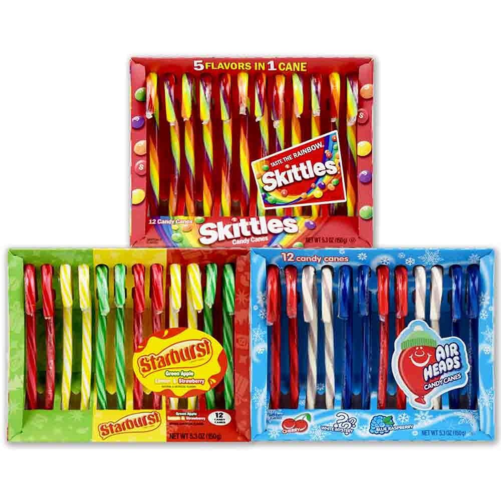 Starburst, Skittles, And Airheads Candy Cane Mixed Pack 3S