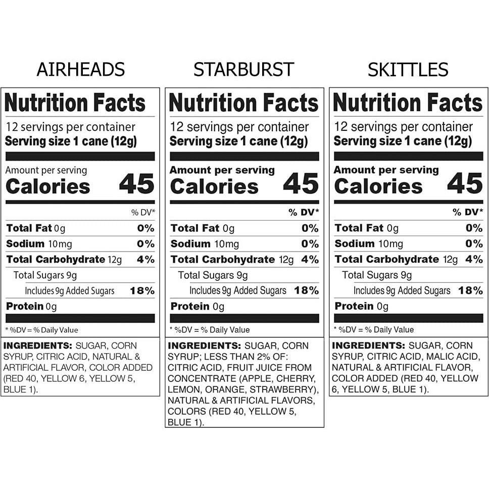 Starburst, Skittles, And Airheads Candy Cane Mixed Pack 3S