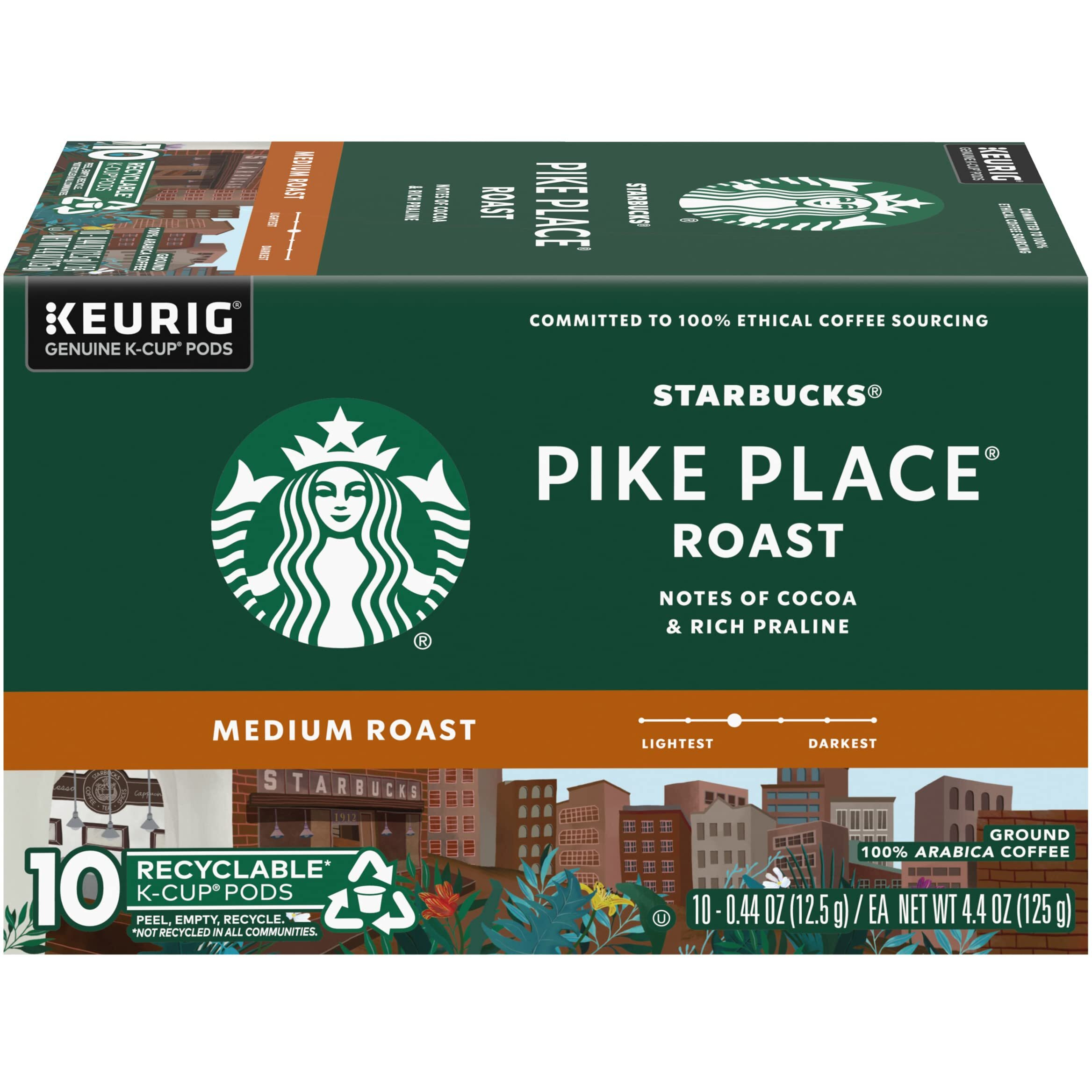 Starbucks Pike Place Roast Medium Keurig K-Cups - 0.44 Oz - 10 Ct - 2 Pk