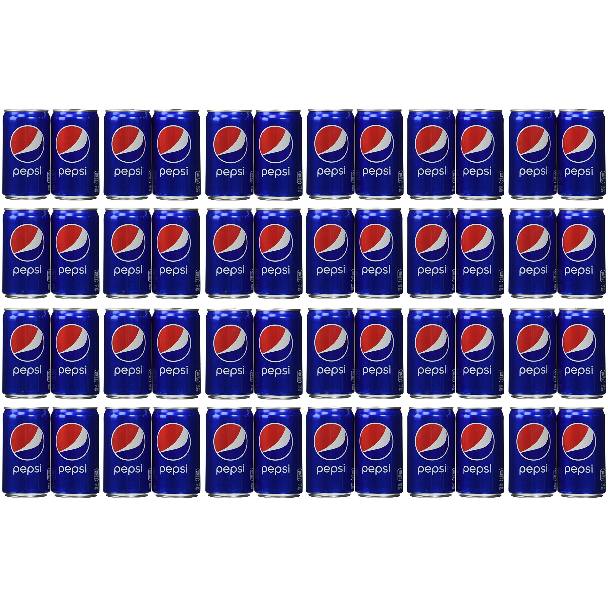Pepsi Cola Soda 7.5Oz Mini Cans 3/8 Packs (24 Cans)