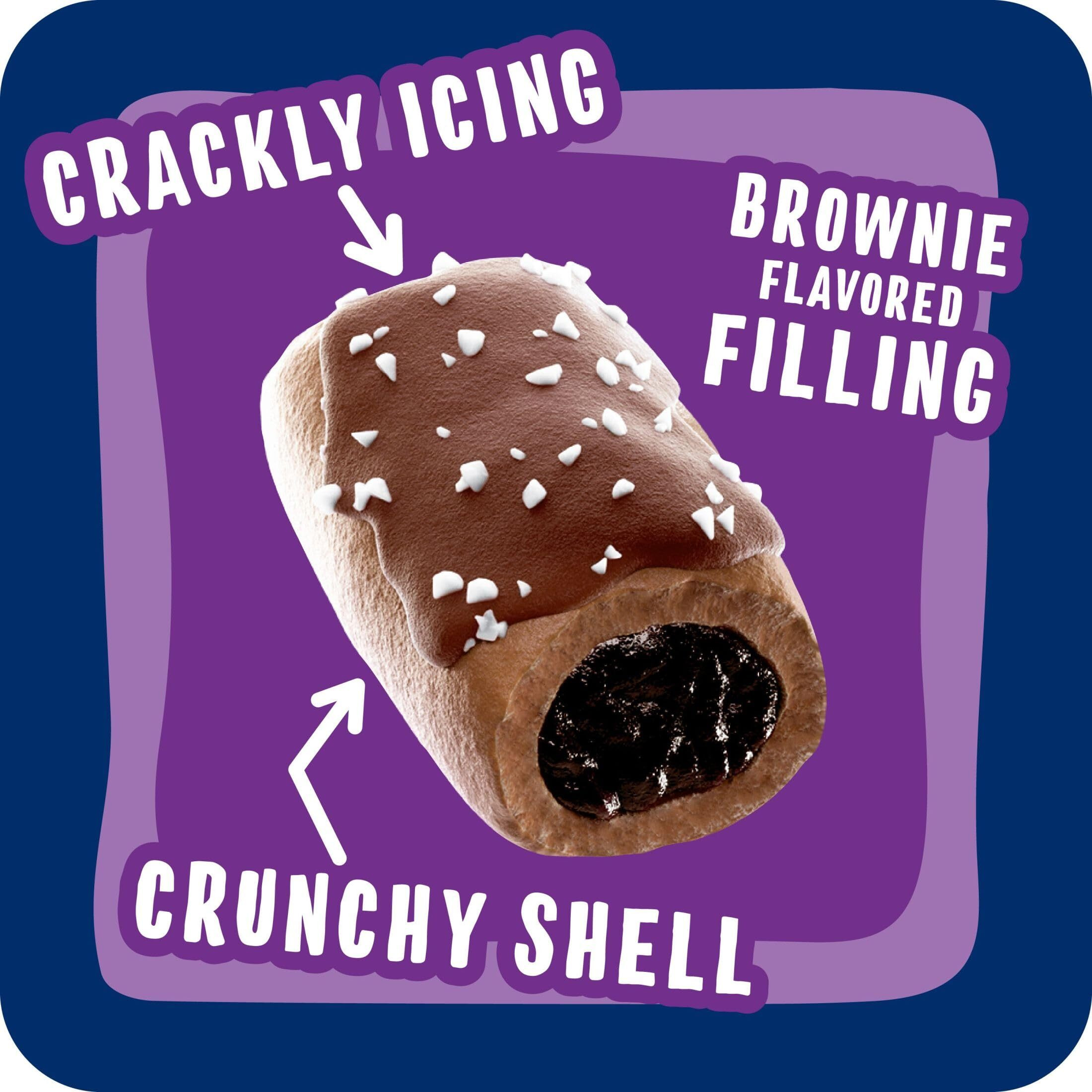 Pop-Tarts Crunchy Poppers Crunchy Filled Snack Pieces, Kids Snacks, On-The-Go Snacks, Frosted Brownie Crunch (6 Boxes, 30 Pouches)