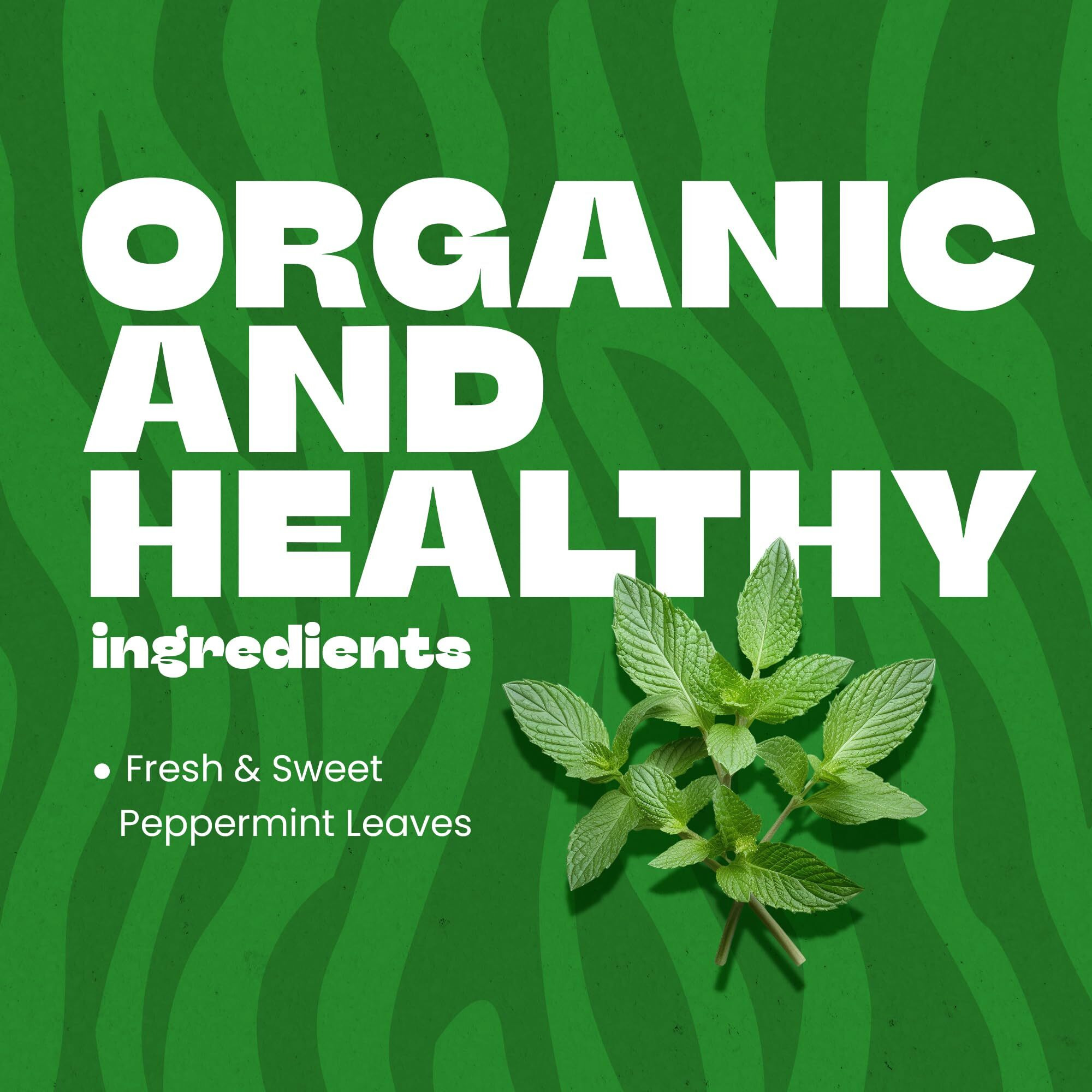 Tiger Organics, Peppermint Herbal Tea (100 Biodegradable Teabags) Supports Healthy Digestion & Promotes Relaxation | Your All-Time Caffeine-Free Infusion | Usda Organic Certified
