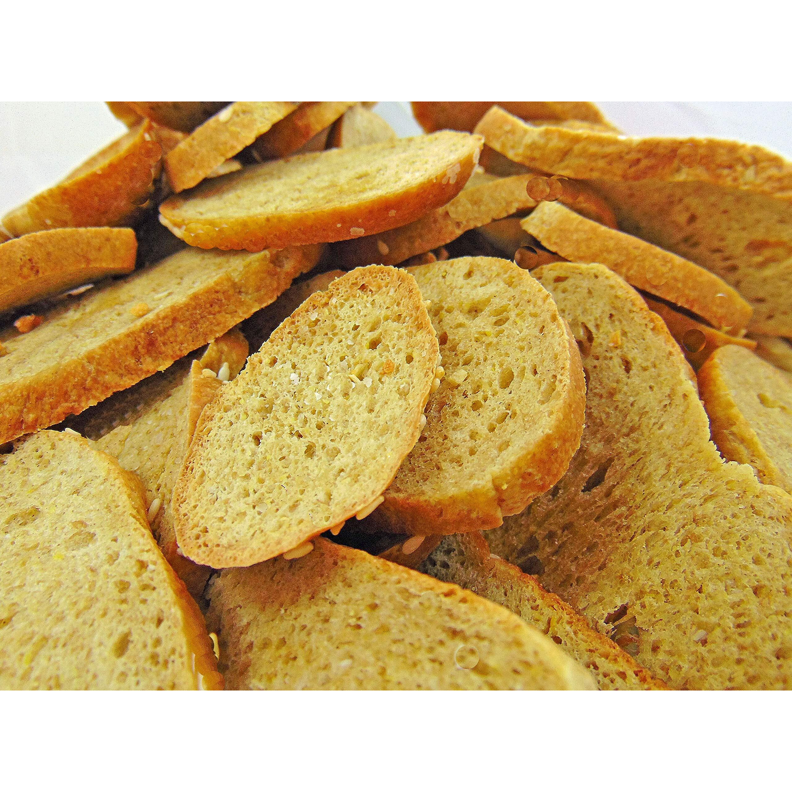 Low Carb Sea Salt And Garlic Bagel Chips - Fresh Baked - Lc Foods - All Natural - No Sugar - High Protein - Diabetic Friendly - Low Carb Bagel Chips