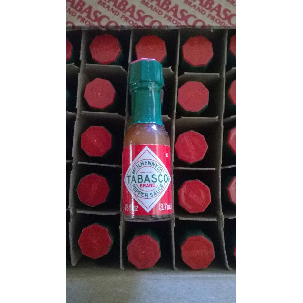 Tabasco Brand Miniature Hot Sauce Bottles - Case Of 144