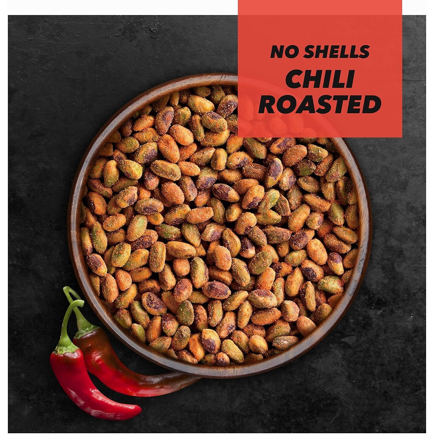 Wonderful Pistachios No Shells, Chili Roasted Nuts, 22 Ounce Resealable Bag, Protein Snacks, Gluten Free, Healthy Snack, Vegan Snacks