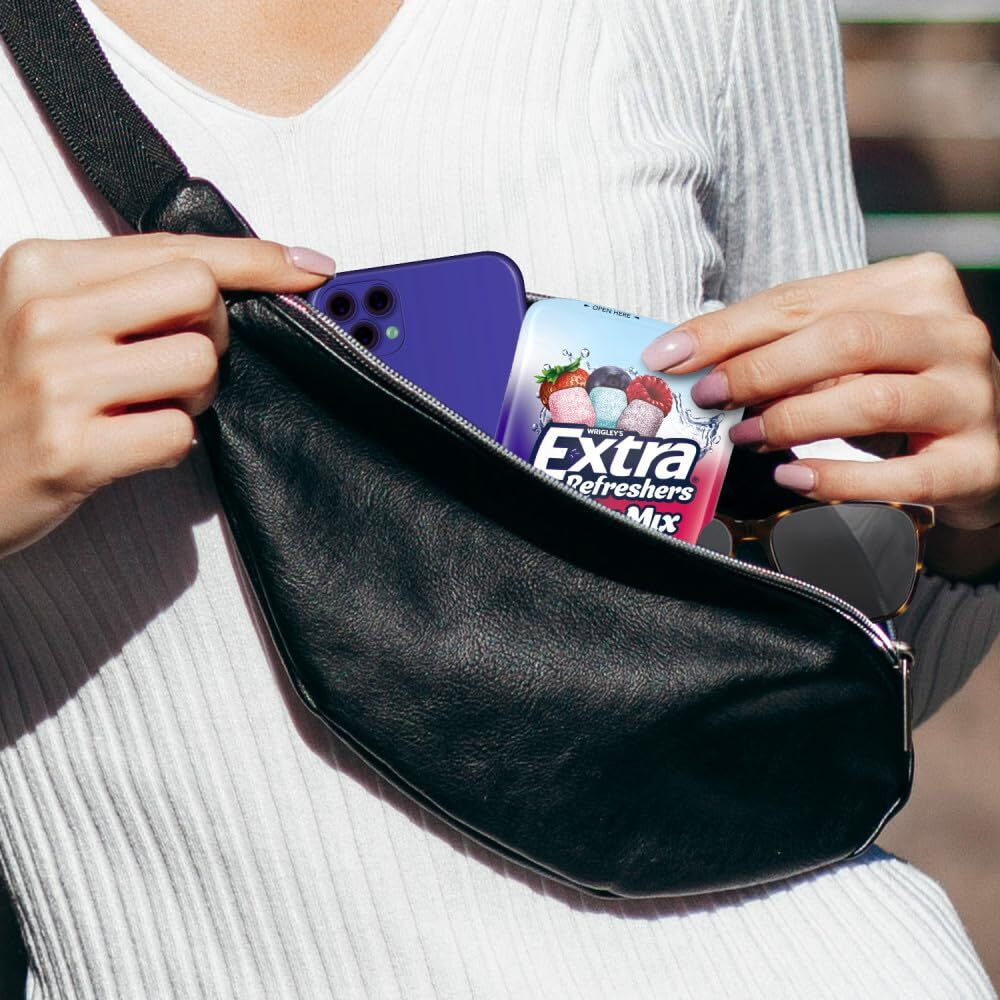 Extra Refreshers Berry Mix Gum, 3.21-Ounce 40-Piece Bottle (Pack Of 6)