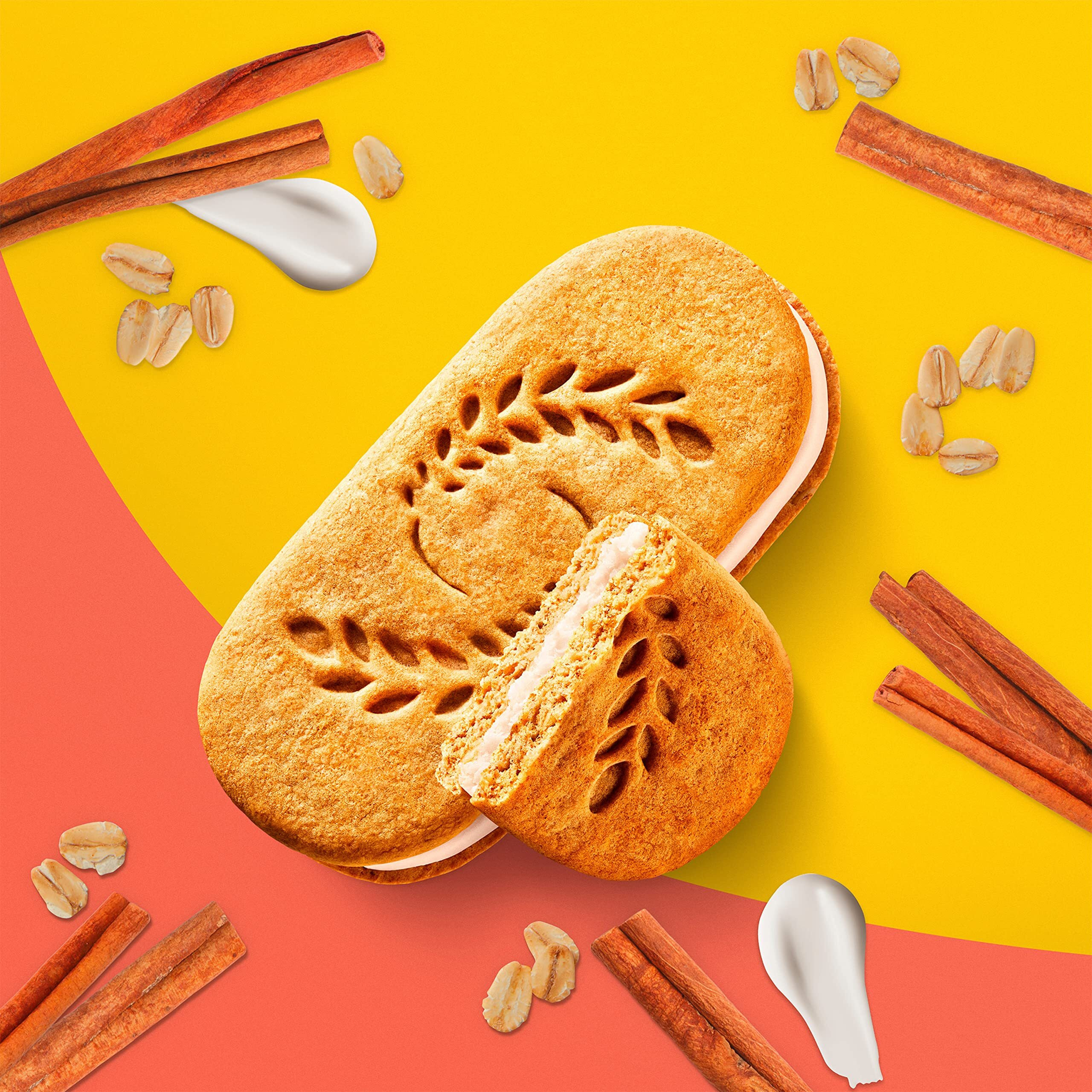 Belvita Breakfast Sandwich Cinnamon Brown Sugar With Vanilla Creme Breakfast Biscuits, 30 Total Packs, 6 Boxes (2 Sandwiches Per Pack)