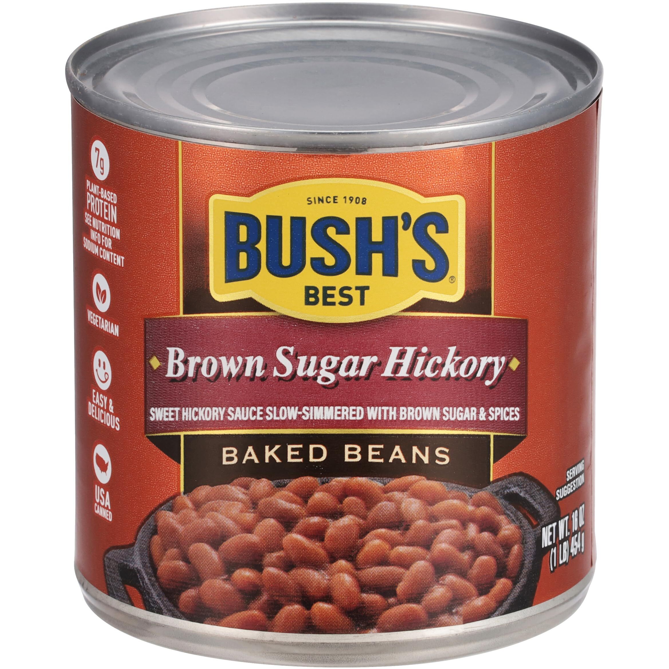 Bush's Best Baked Beans, Country Style With Bacon And Brown Sugar, 8.3 Oz (Pack Of 12)