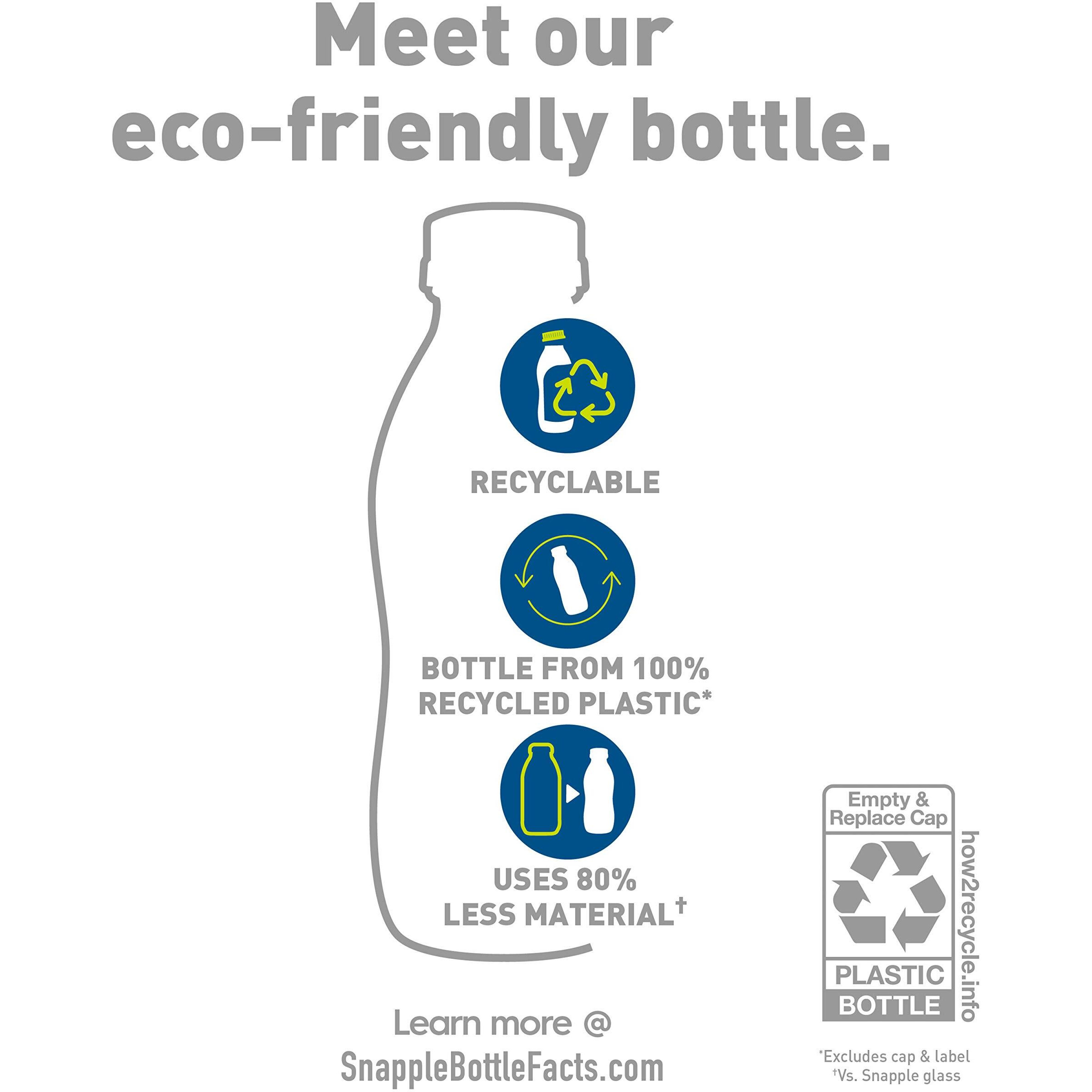 Snapple Zero Sugar Half 'N Half Tea, 16 Fl Oz Recycled Plastic Bottle, Pack Of 12