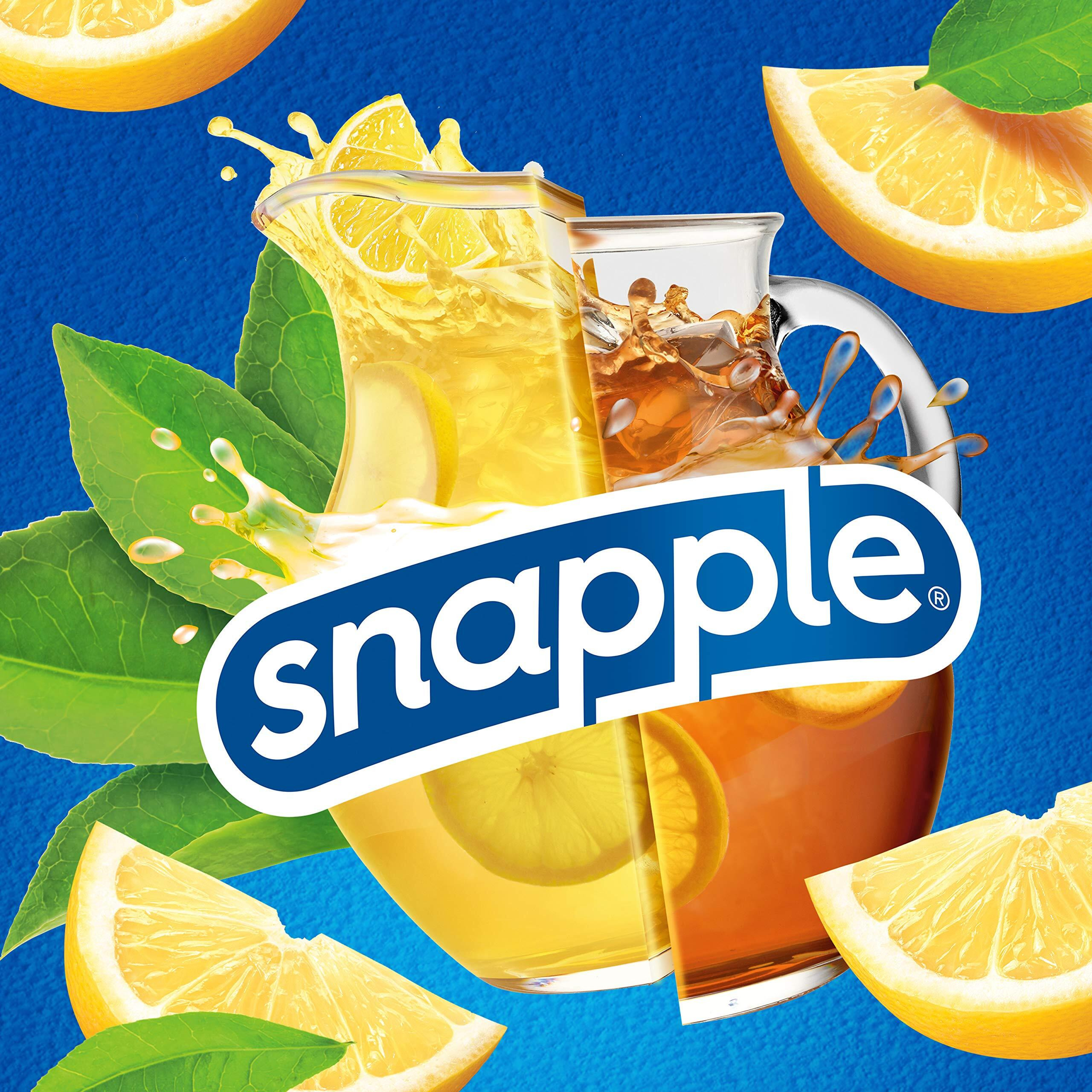Snapple Zero Sugar Half 'N Half Tea, 16 Fl Oz Recycled Plastic Bottle, Pack Of 12