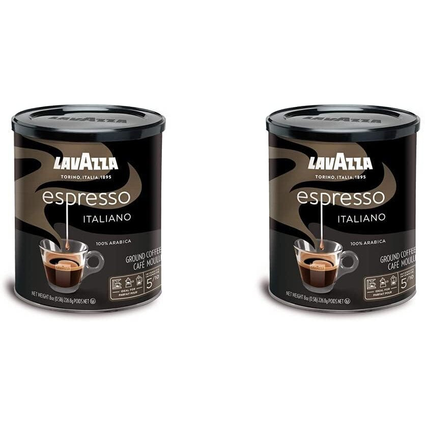 Lavazza Medium_Roast, Ground Coffee - Caffe Espresso - 8 Oz - 2 Pk