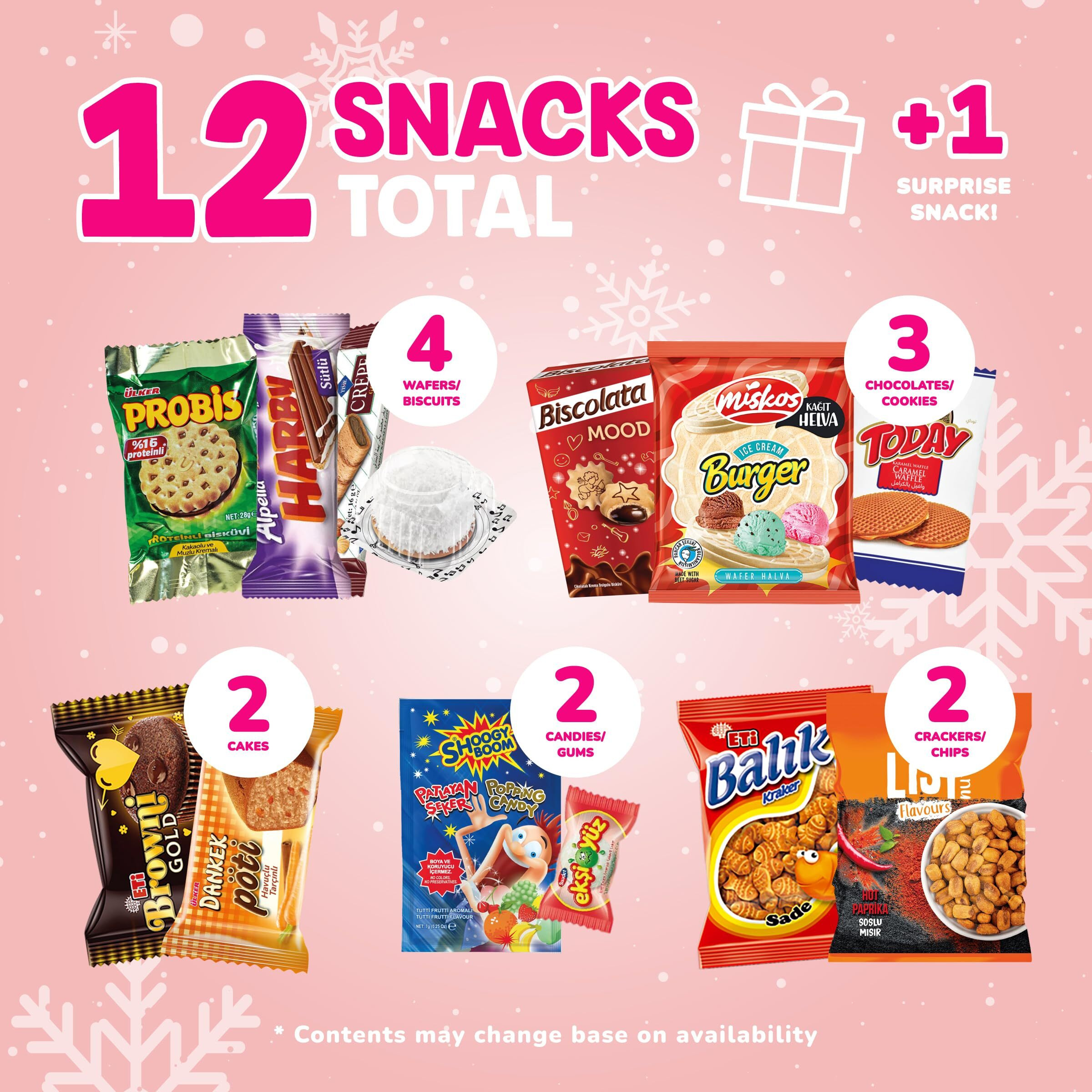 Midi International Snack Box | Premium Exotic Foreign Snacks | Unique Snack Food Gifts Included | Fantastic Space Theme | Candies From Around The World | 12 Full-Size + 1 Bonus Snacks